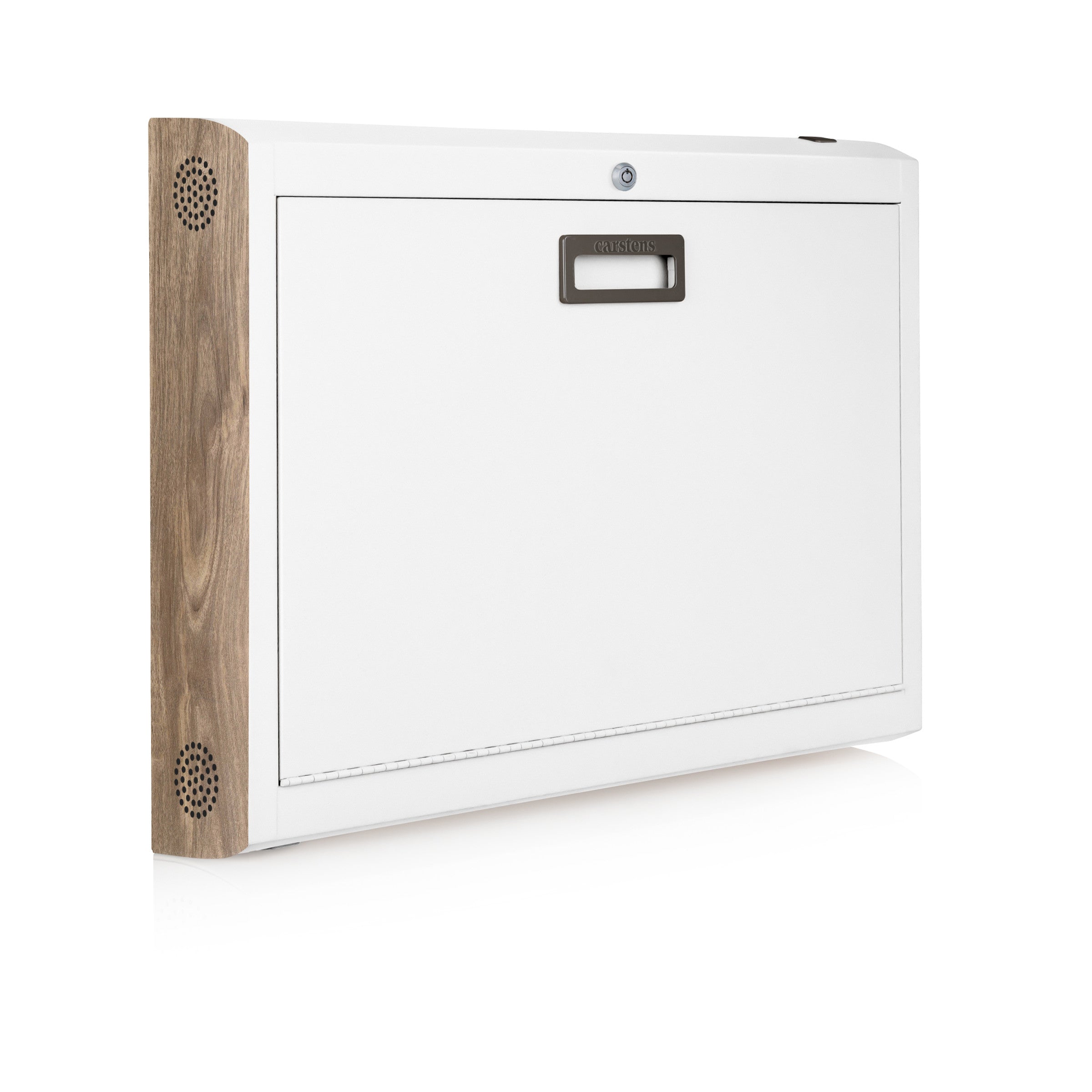 CarePod® Wide 6” Wall-Mounted Workstations with Keyboard Door, Powder White