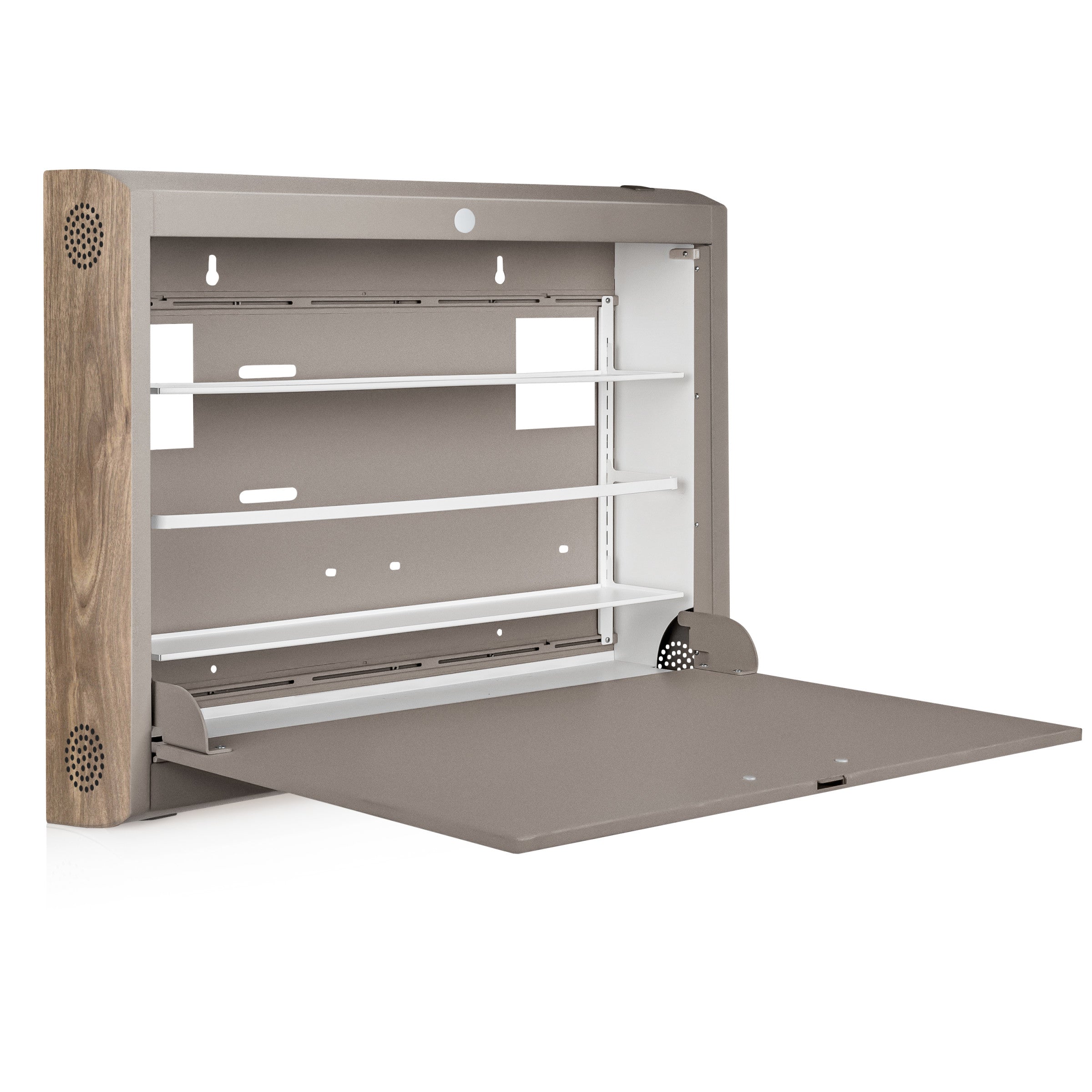 CarePod® Wide 6” Wall-Mounted Workstations with Standard Door, River Rock