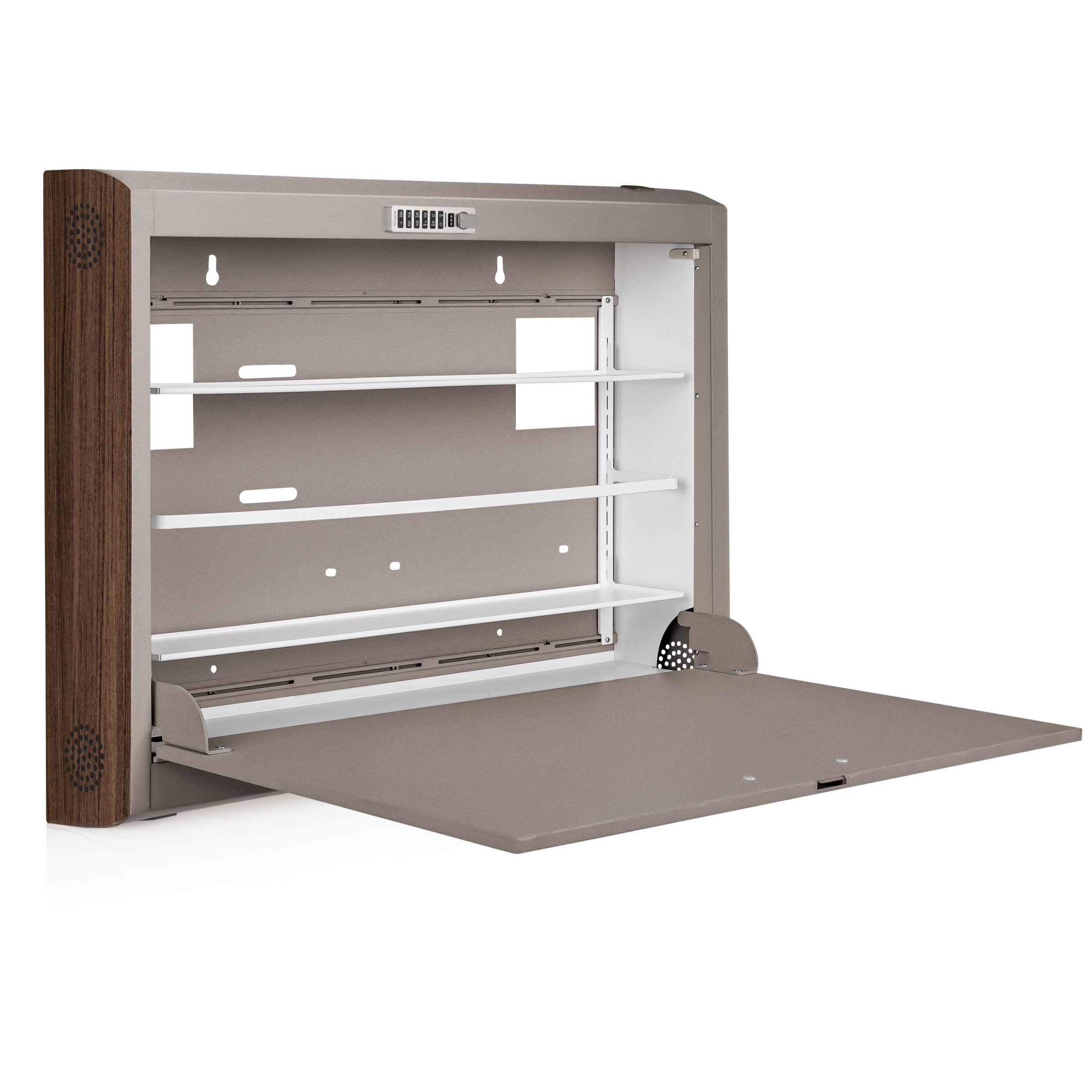 CarePod® Wide 6” Wall-Mounted Workstations with Standard Door, River Rock