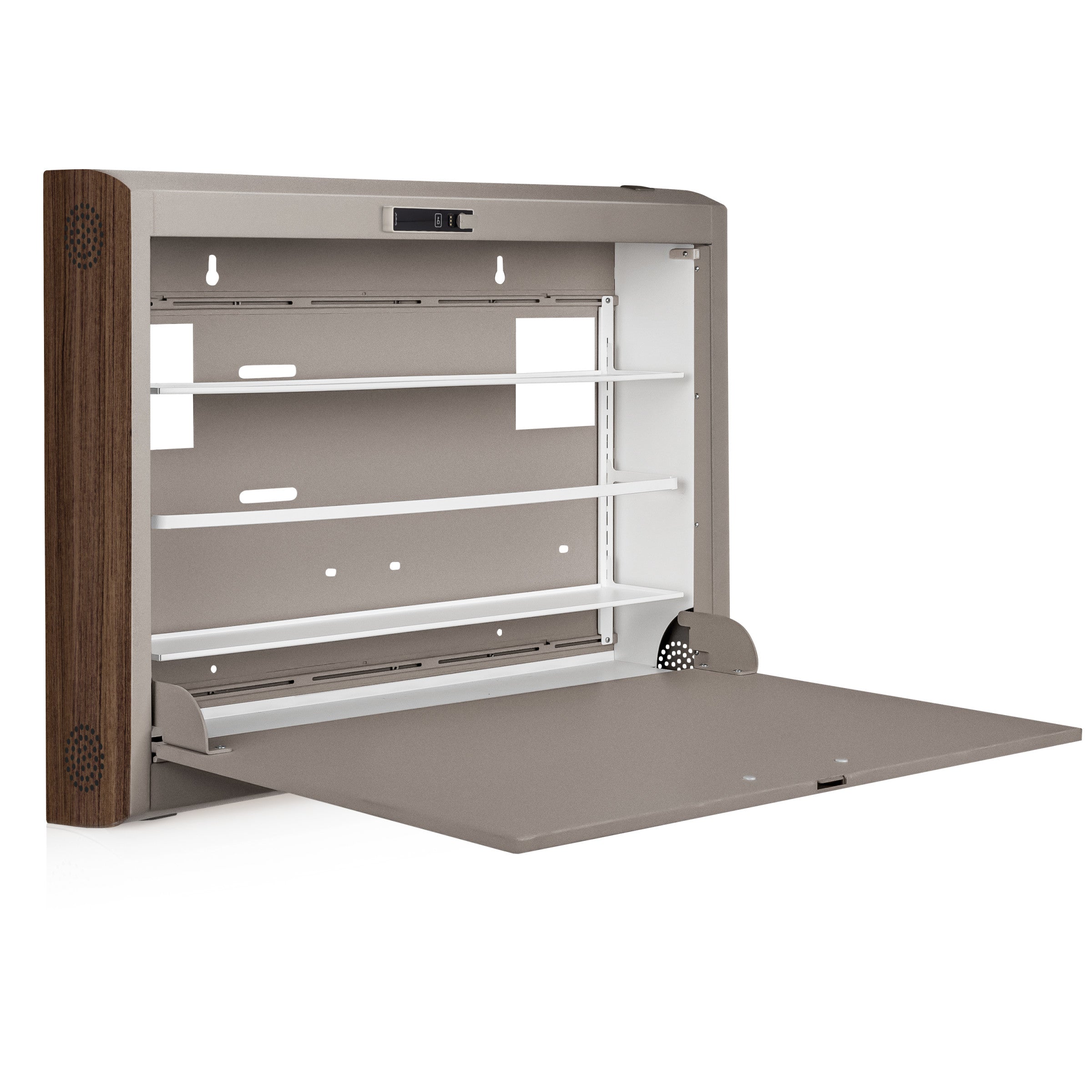 CarePod® Wide 6” Wall-Mounted Workstations with Standard Door, River Rock