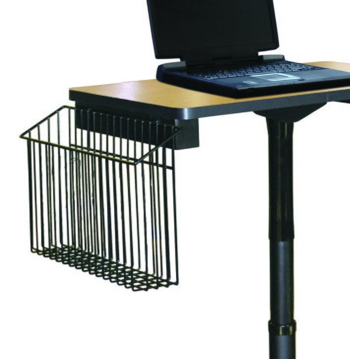 Side Basket for Mobile Laptop Desks and Workstations
