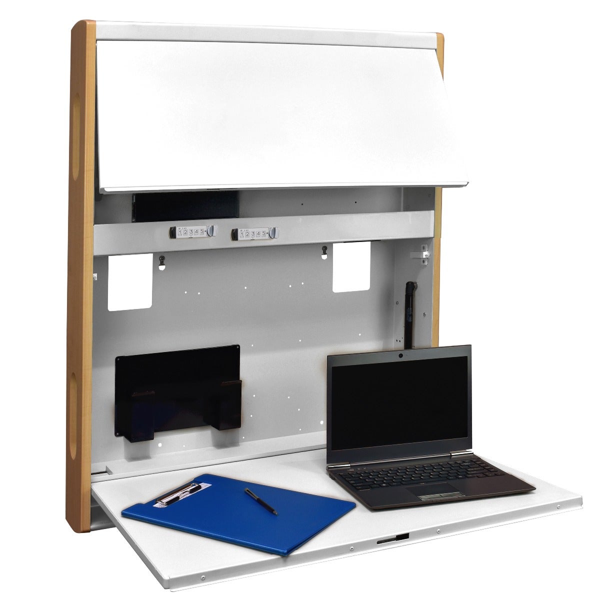 Premium 2-Door Extra-Wide Wall Cabinet, 32.9"W x 41.3"H x 6"D, WALLAroo® 6690 Series