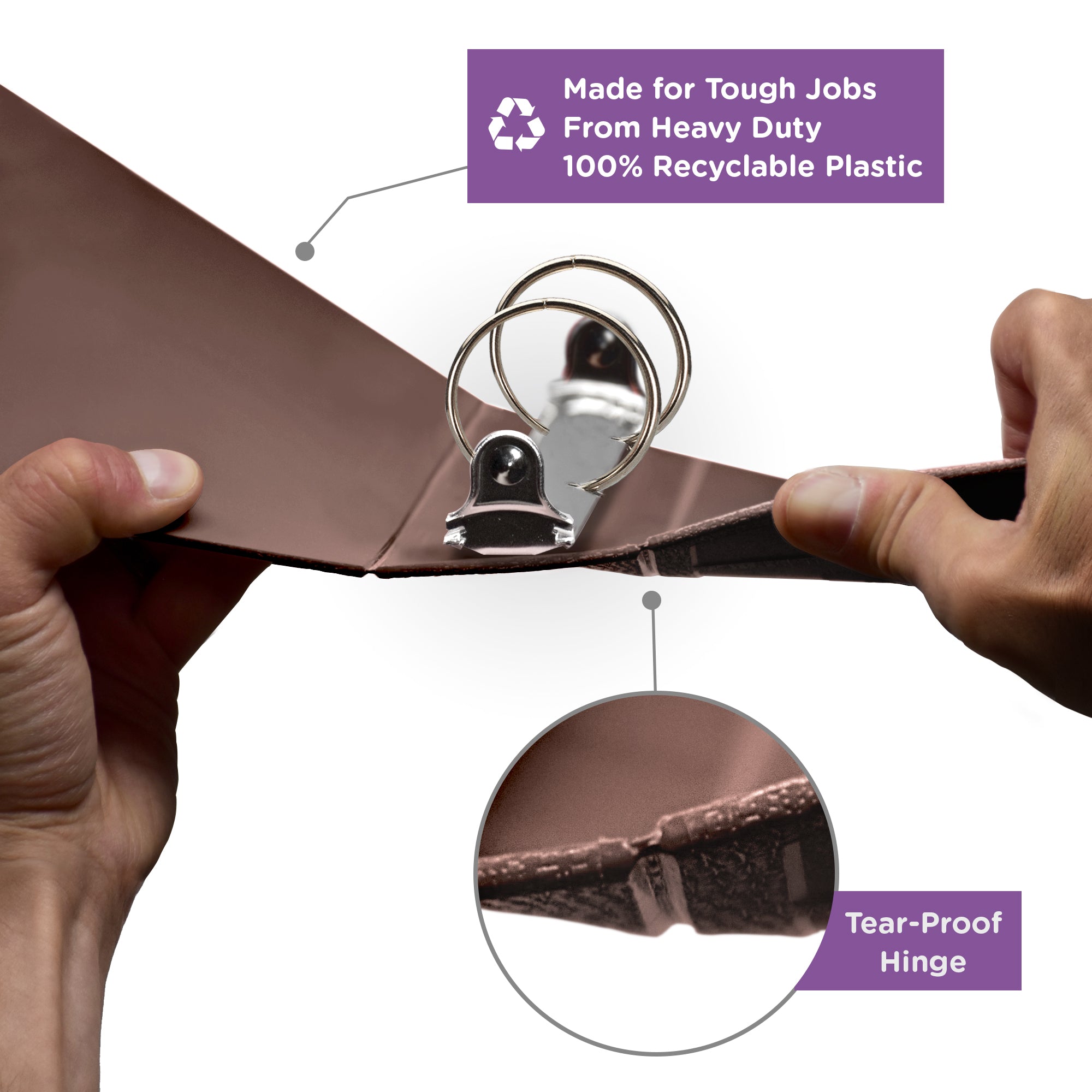1.5-Inch Heavy Duty 2-Ring Binder for Medical Charting – Top Opening