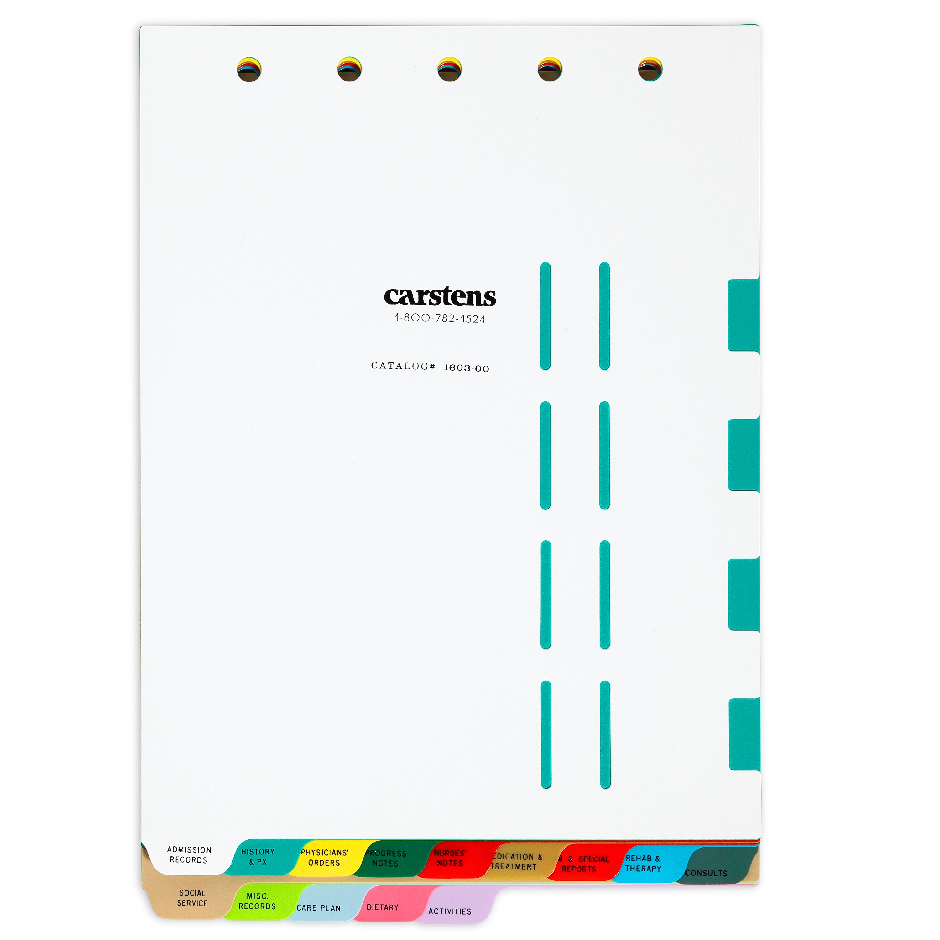 Heavy Duty Plastic Long Term Care Divider Sets for Top Opening Binders