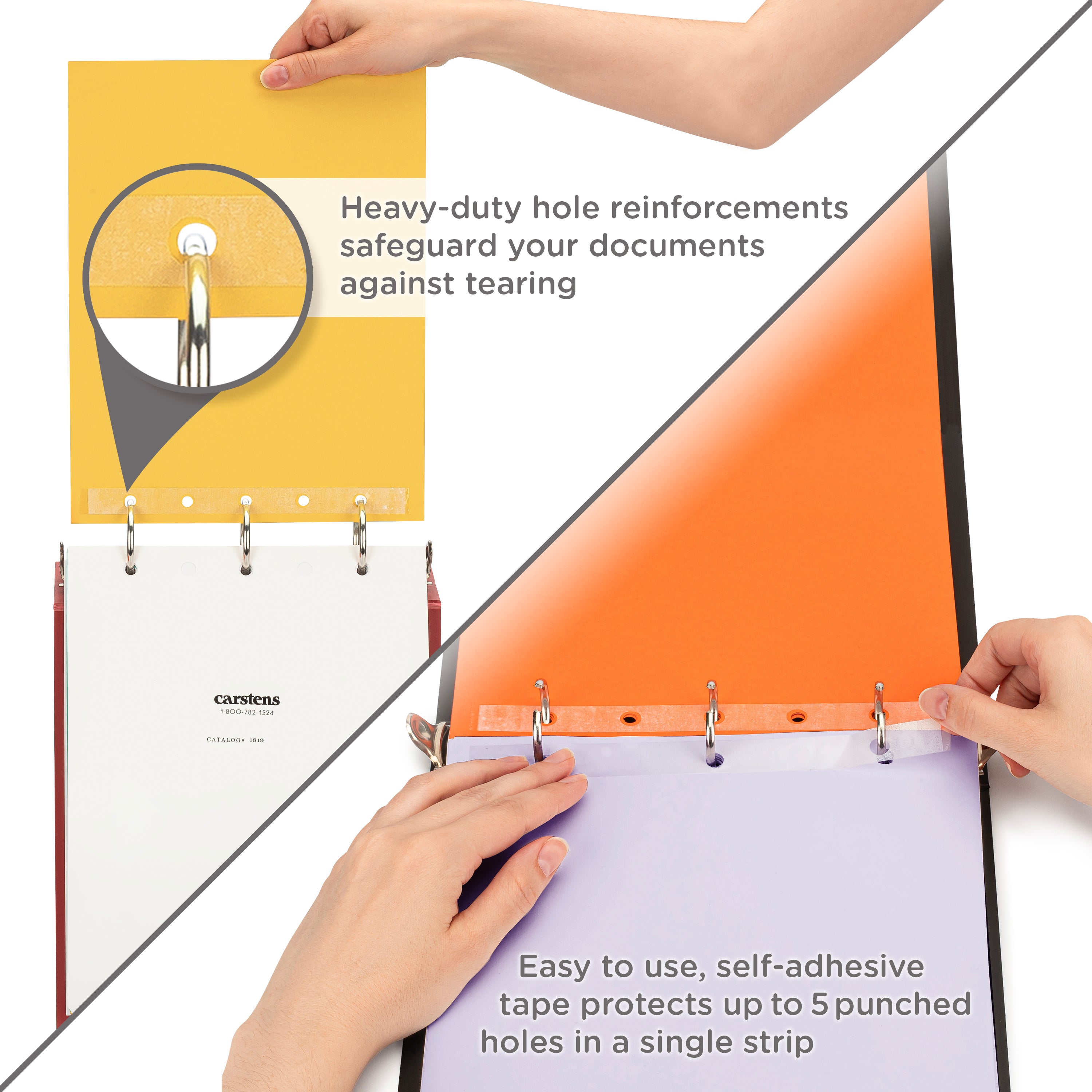 Record Guard® Hole Punch Reinforcements, Top Hole, 1 Box