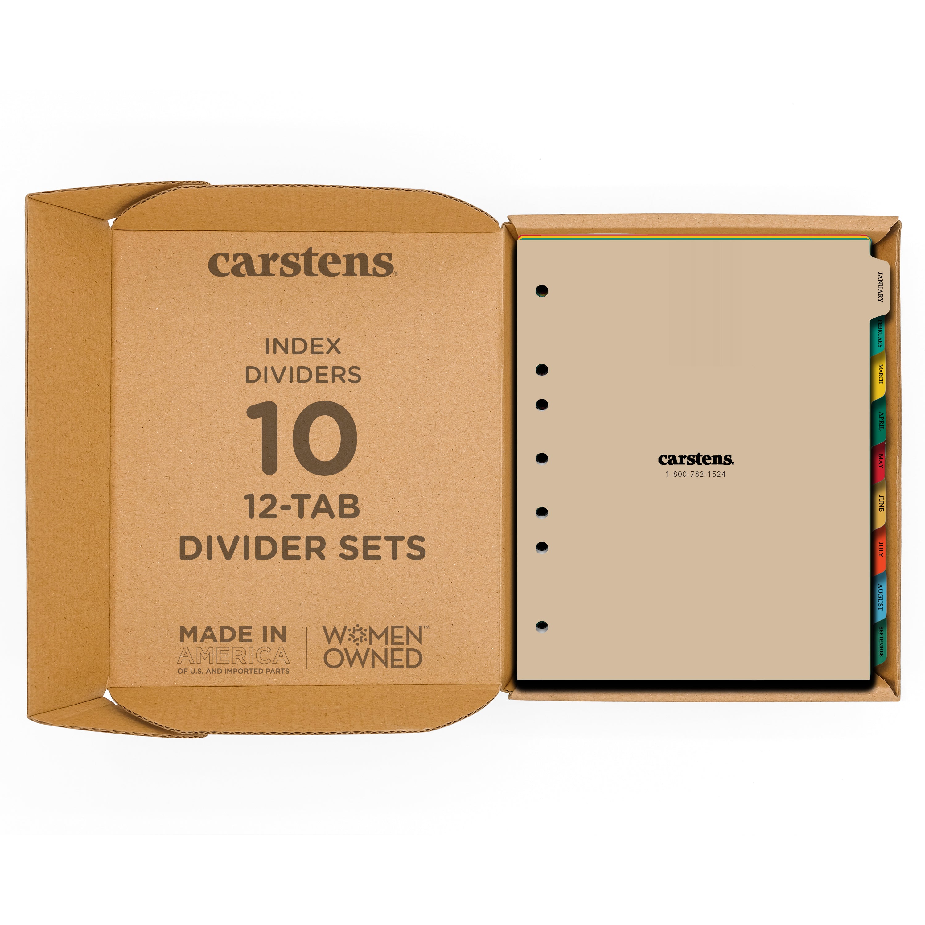 Heavy Duty Plastic Monthly Divider Sets for Side Opening Binders