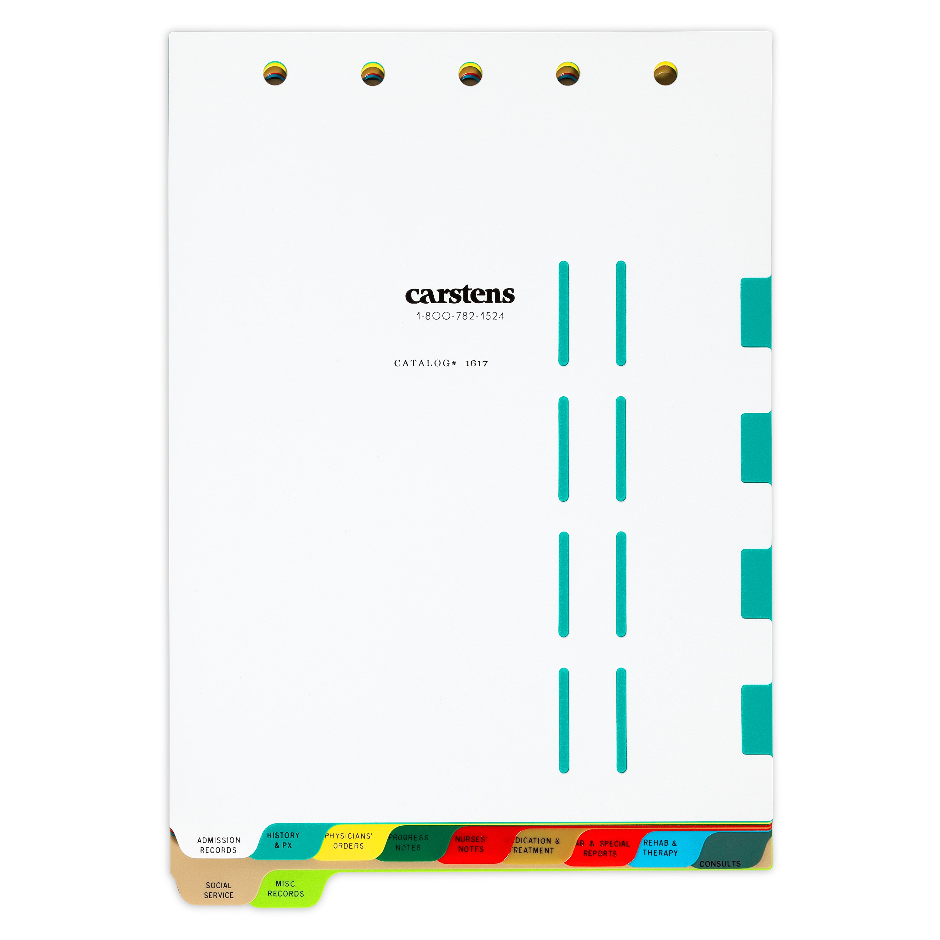 Heavy Duty Plastic Long Term Care Divider Sets for Top Opening Binders