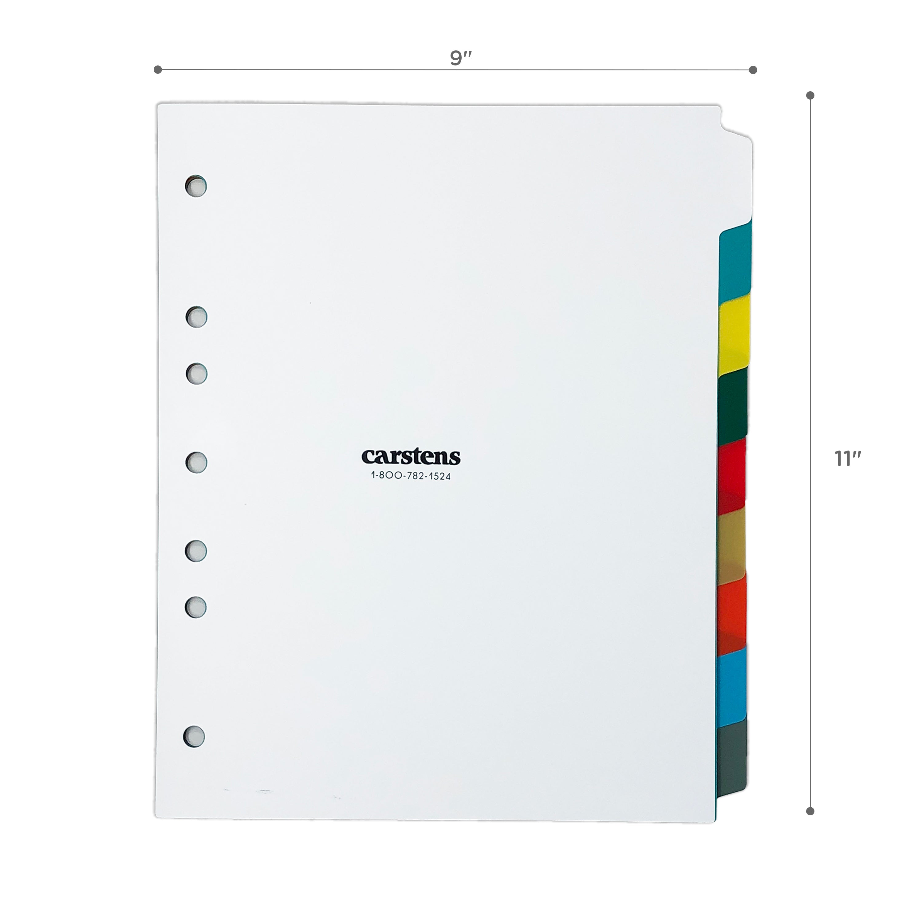 Heavy Duty Plastic Blank Divider Sets for Side Opening Binders, Multi-Color