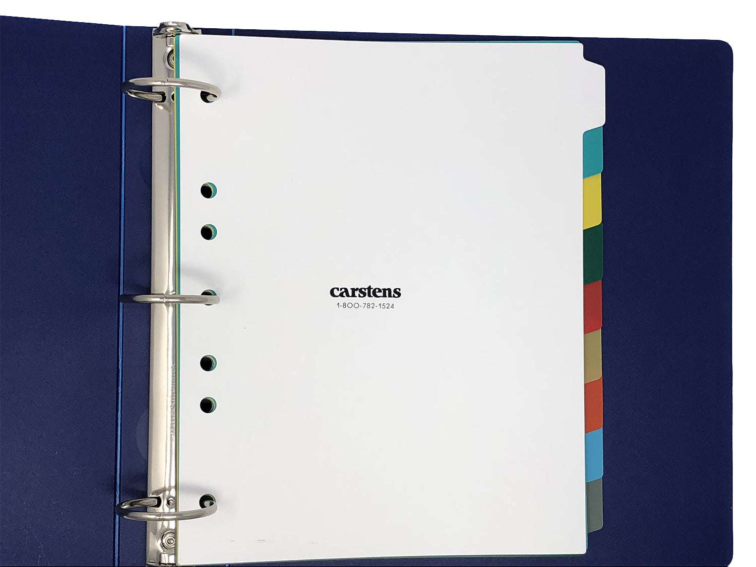 Heavy Duty Plastic Blank Divider Sets for Side Opening Binders, Multi-Color
