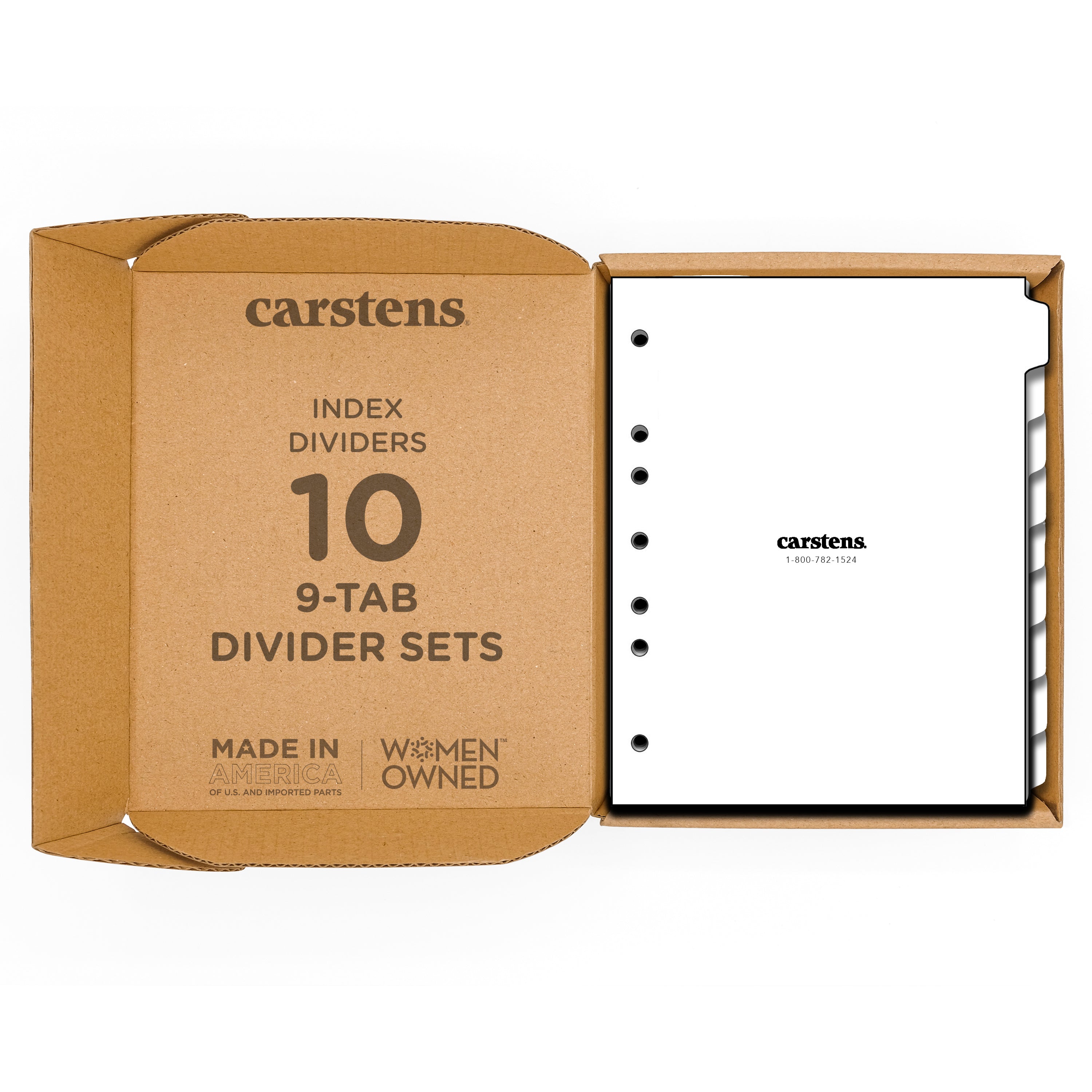 Heavy Duty Plastic Blank Divider Sets for Side Opening Binders, White