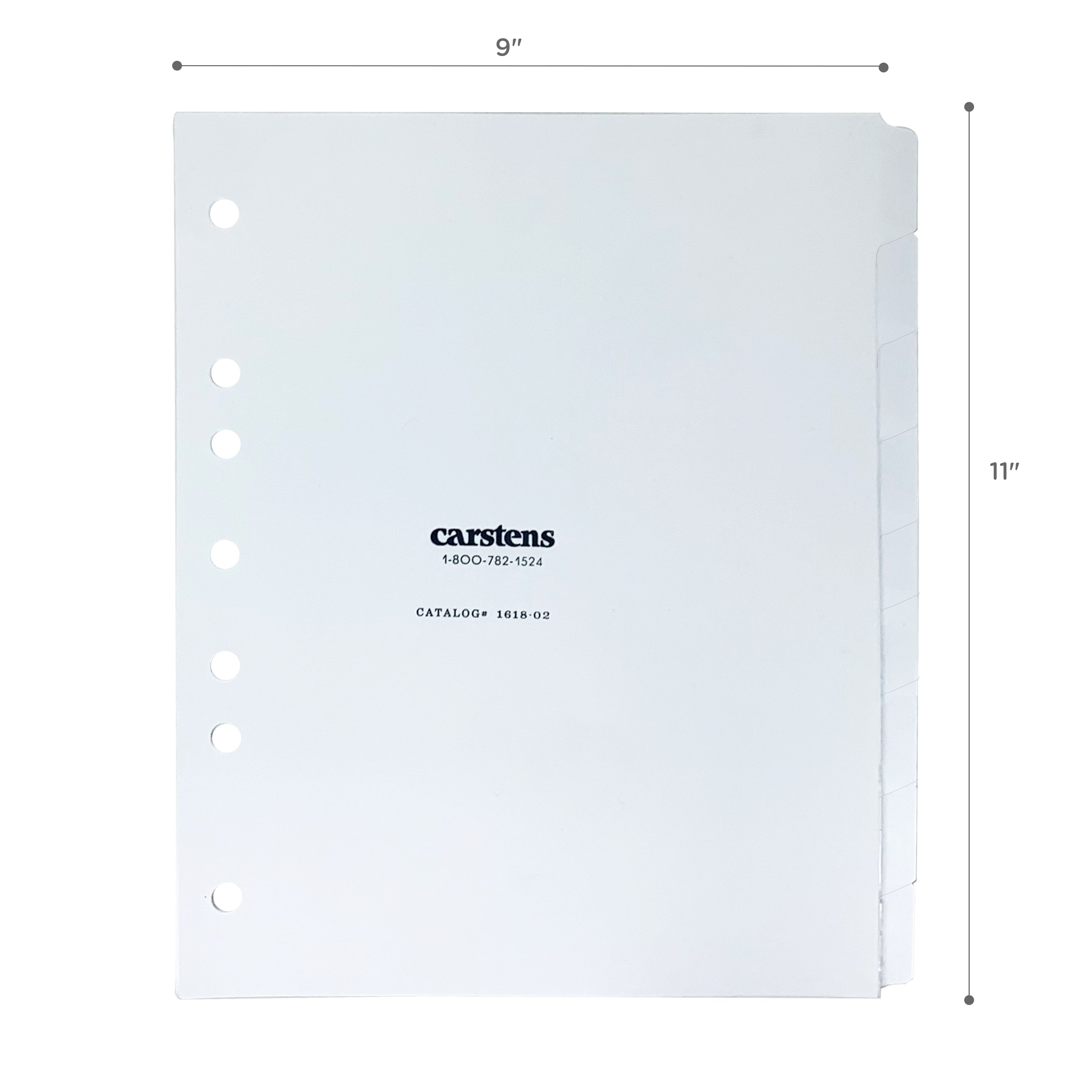 Heavy Duty Plastic Blank Divider Sets for Side Opening Binders, White