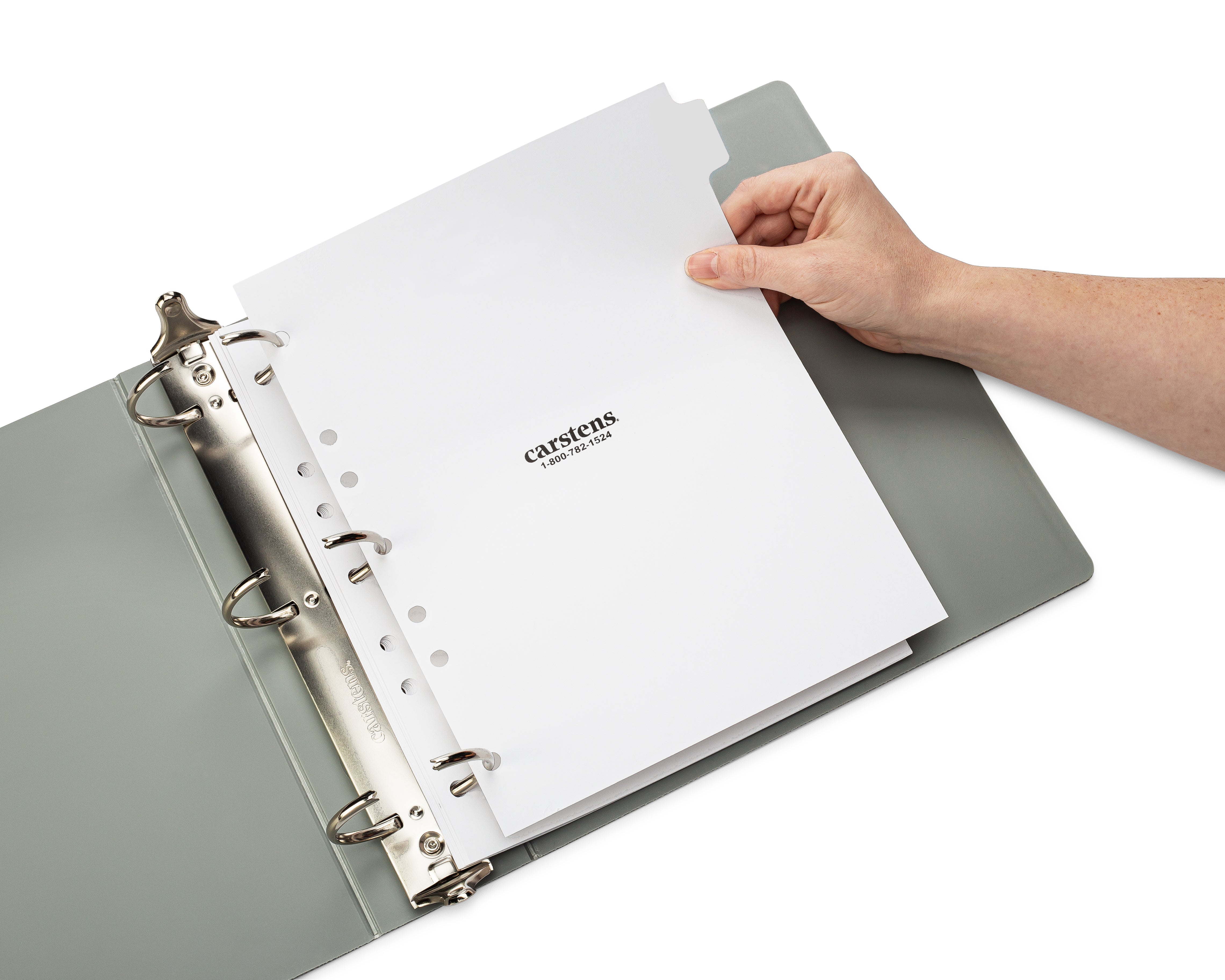 Heavy Duty Plastic Blank Divider Sets for Side Opening Binders, White