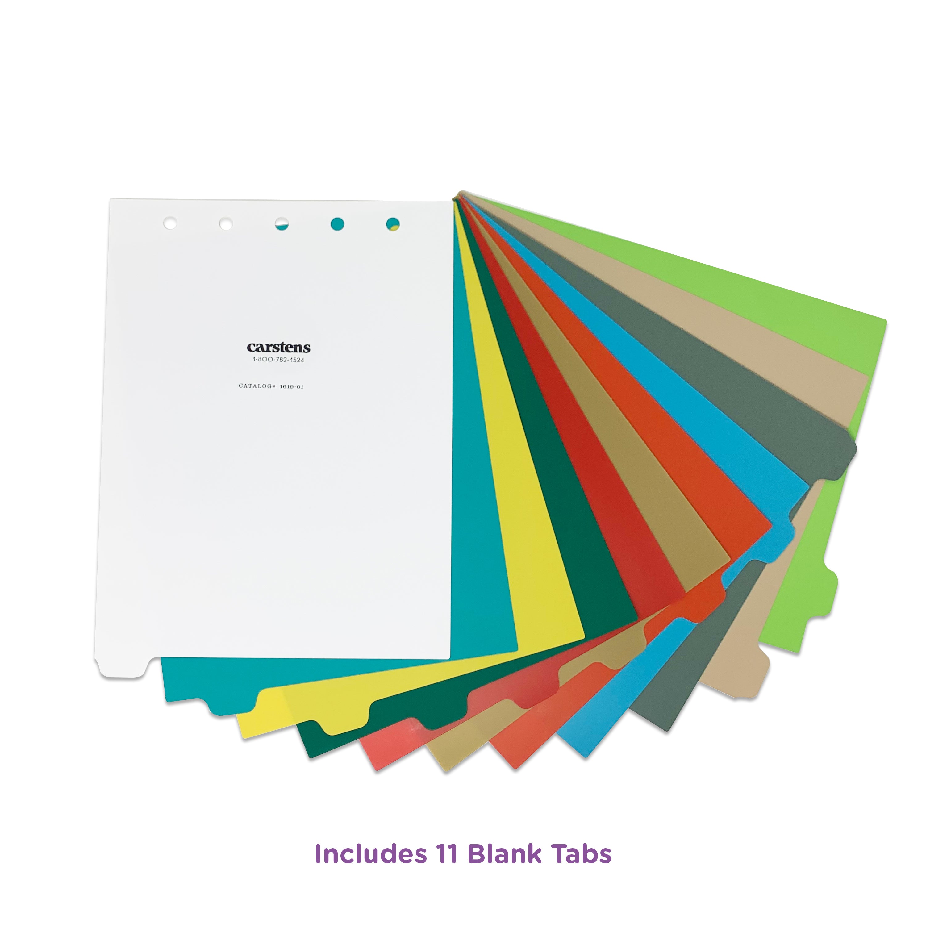 Heavy Duty Plastic Blank Divider Sets for Top Opening Binders, Multi-Color