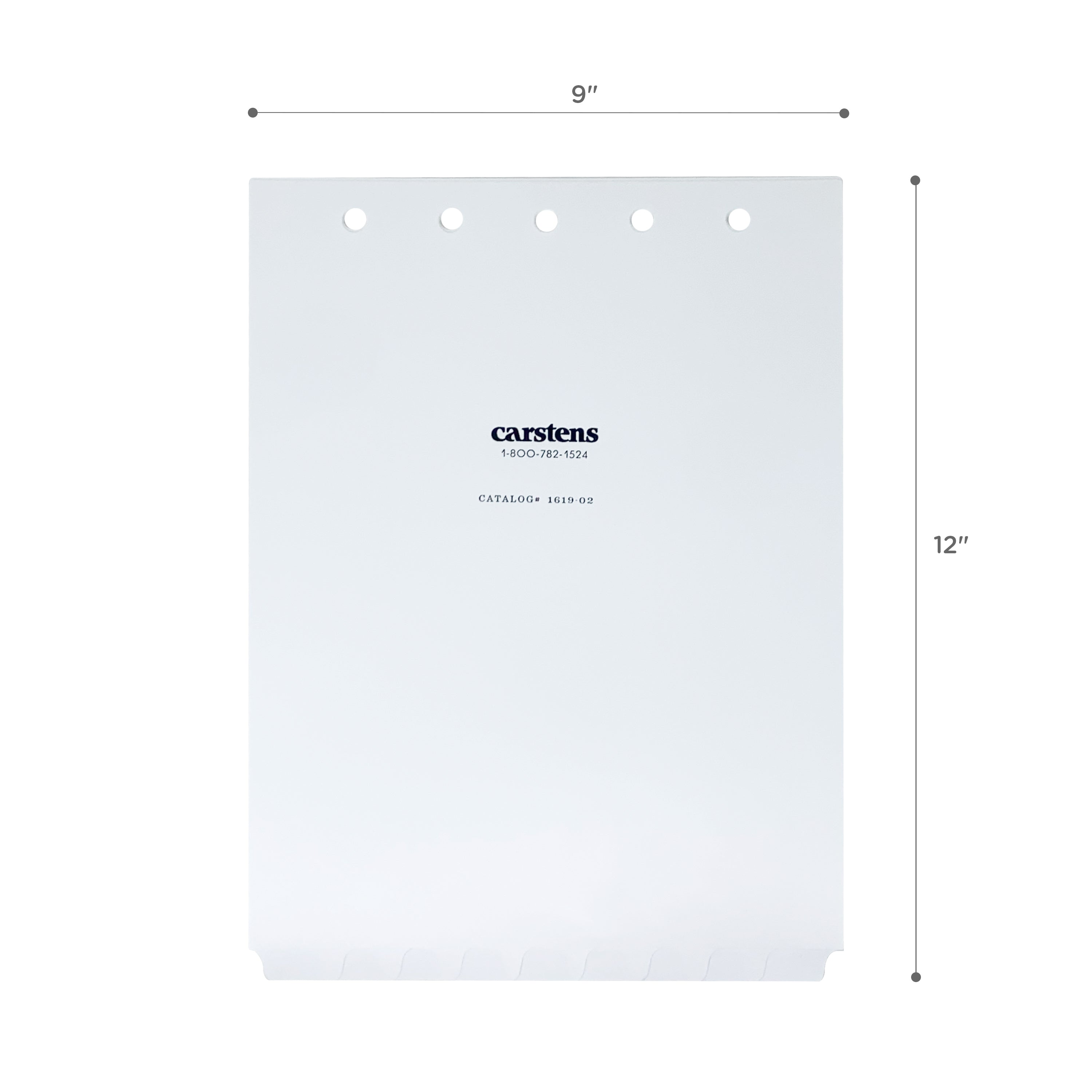 Heavy Duty Plastic Blank Divider Sets for Top Opening Binders, White