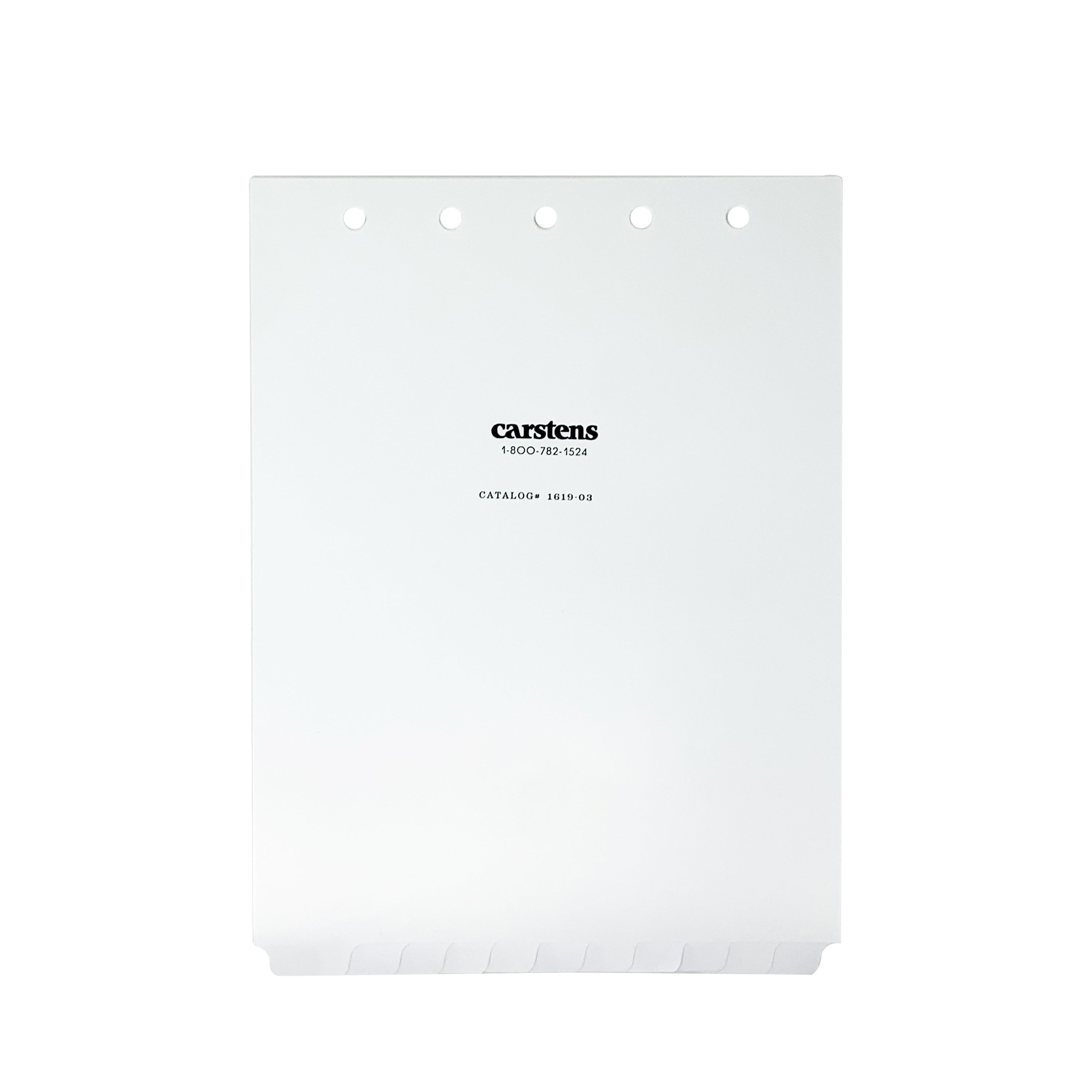 Heavy Duty Plastic Blank Divider Sets for Top Opening Binders, White