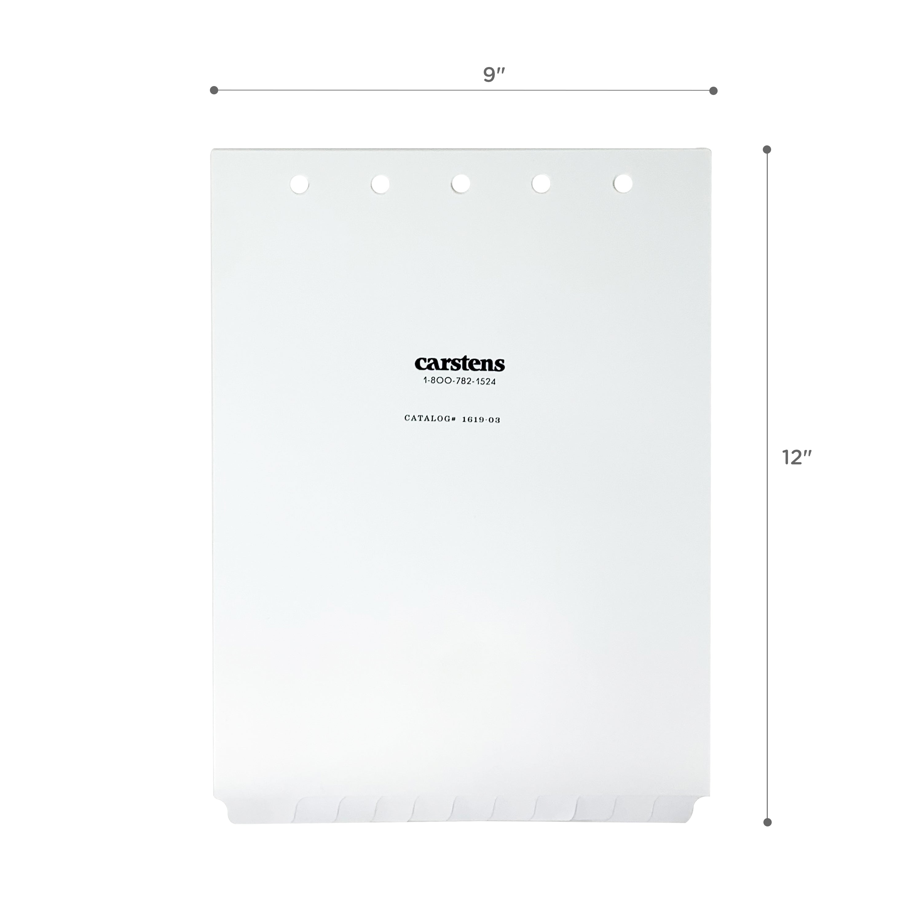 Heavy Duty Plastic Blank Divider Sets for Top Opening Binders, White