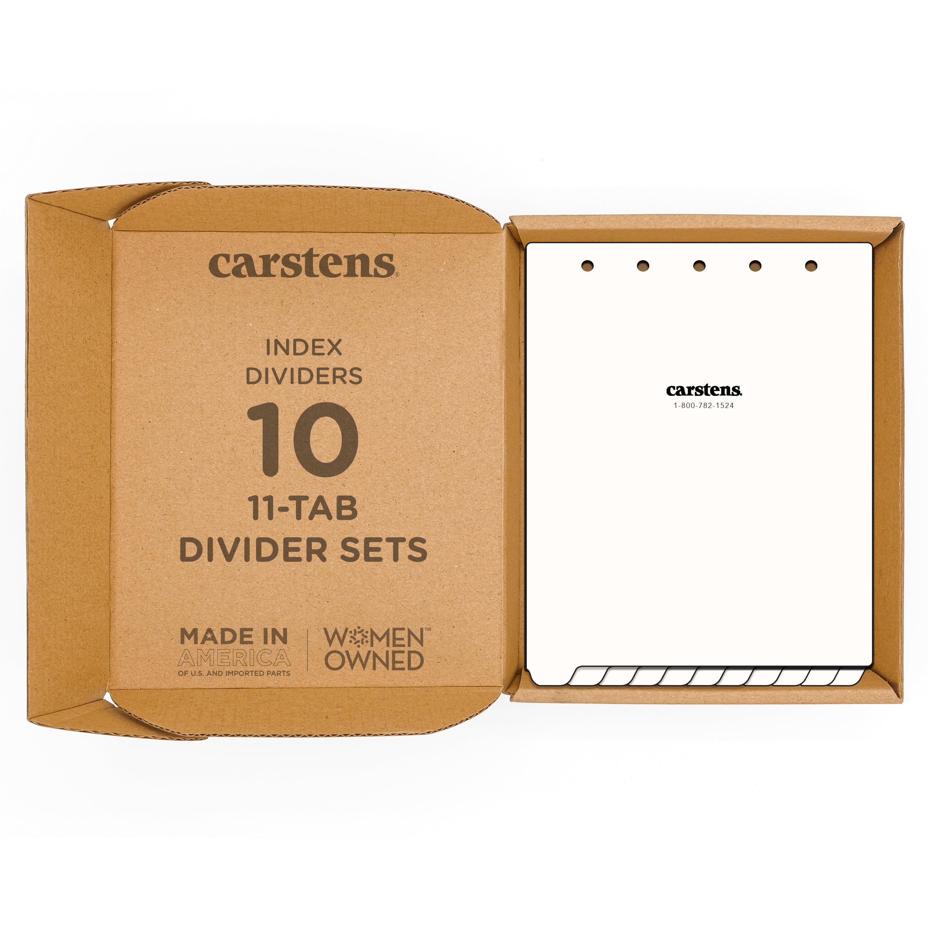 Heavy Duty Plastic Blank Divider Sets for Top Opening Binders, White