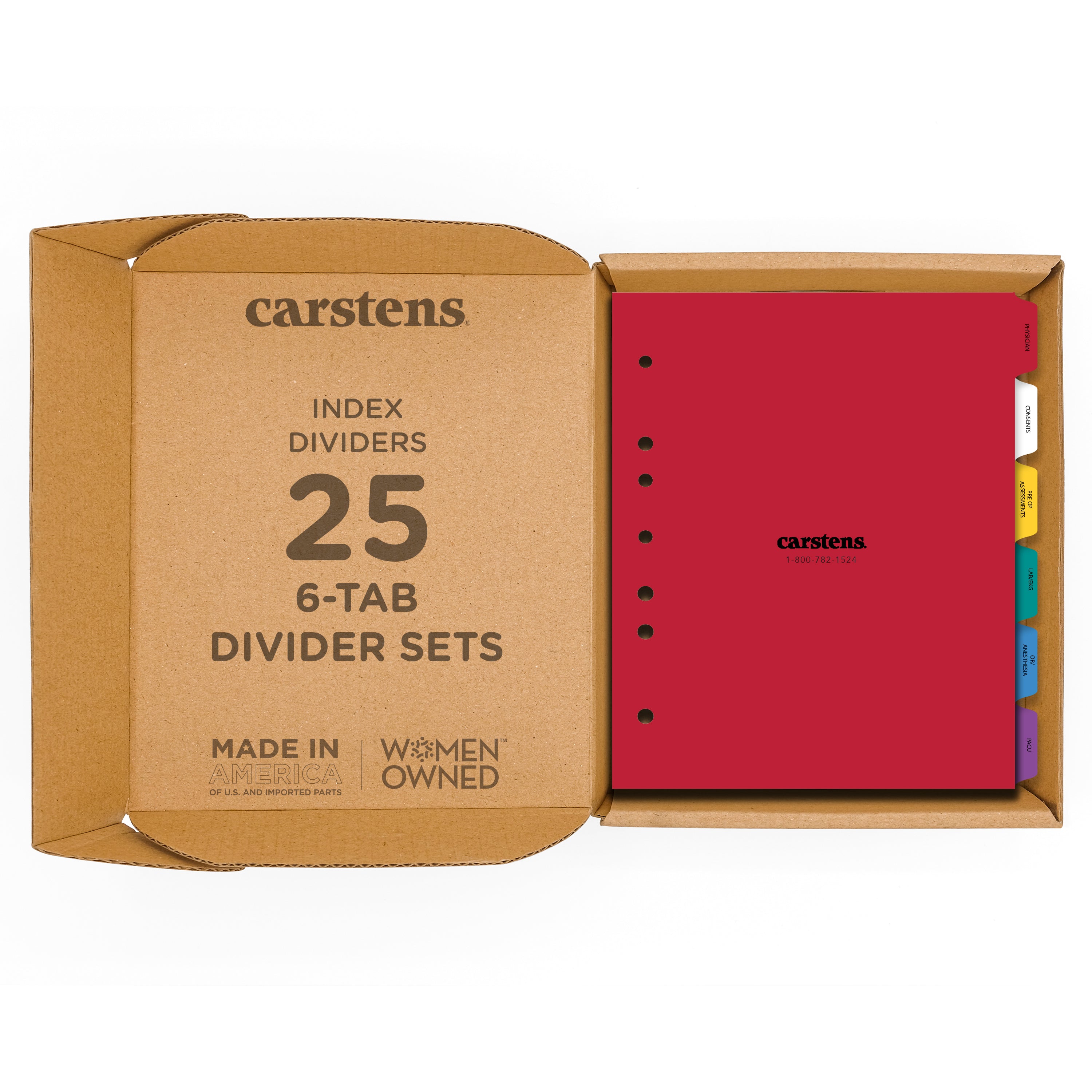 Heavy Duty Plastic Same Day Surgery Divider Sets for Side Opening Binders