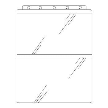 Clear 2-Pockets Binder Page Protectors for Top Opening Ring Binders