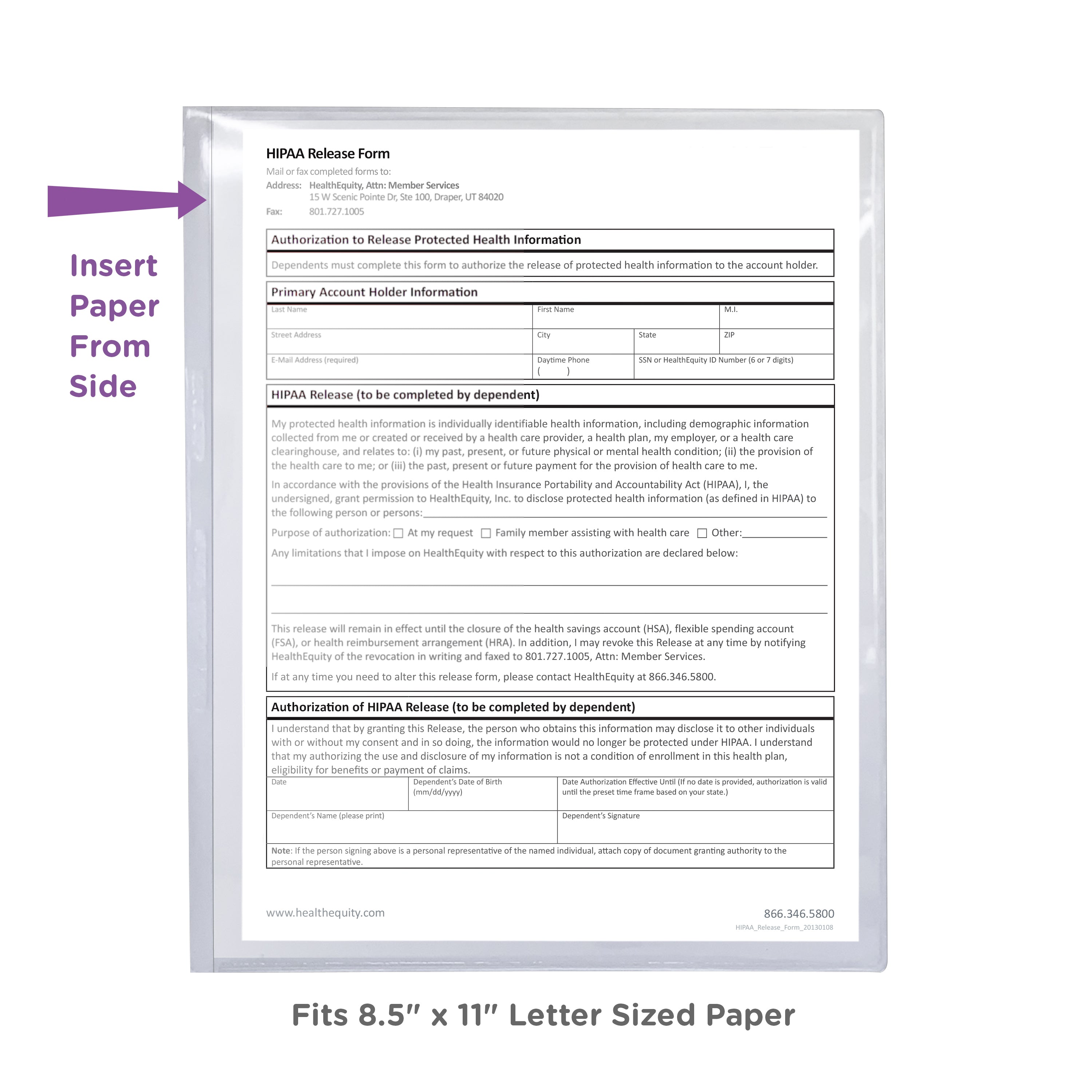 Full Page Self Adhesive Binder Pockets