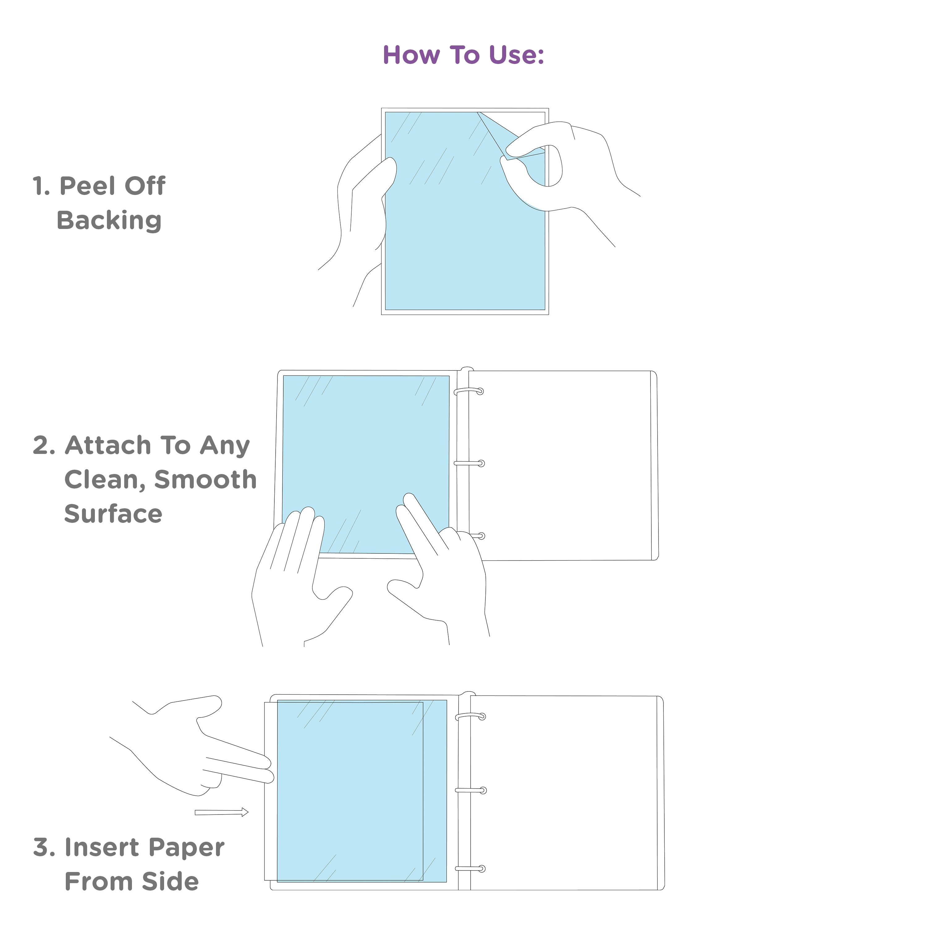 Full Page Self Adhesive Binder Pockets