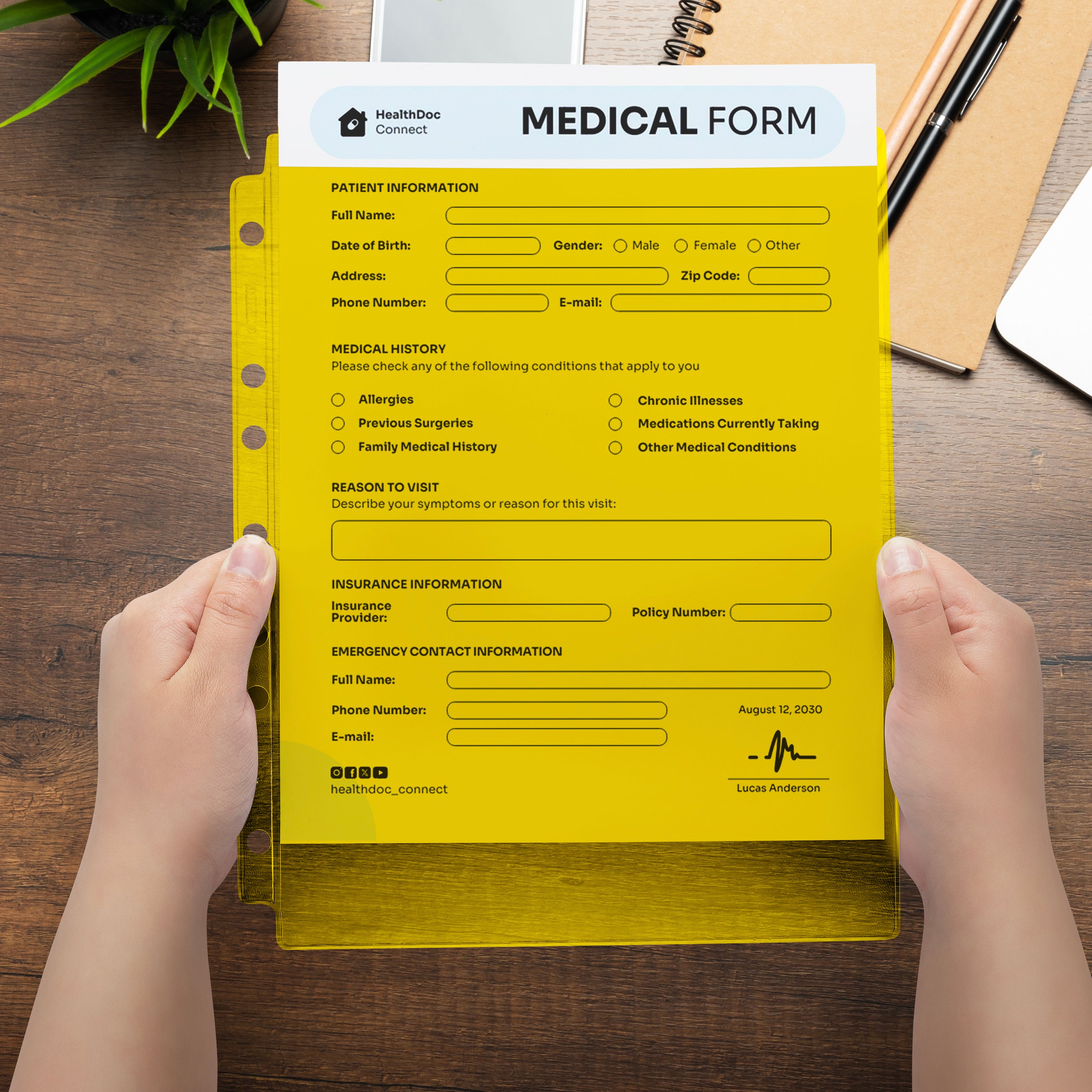 Yellow Tinted Sheet Protectors for Side Opening Ring Binders, Top Loading