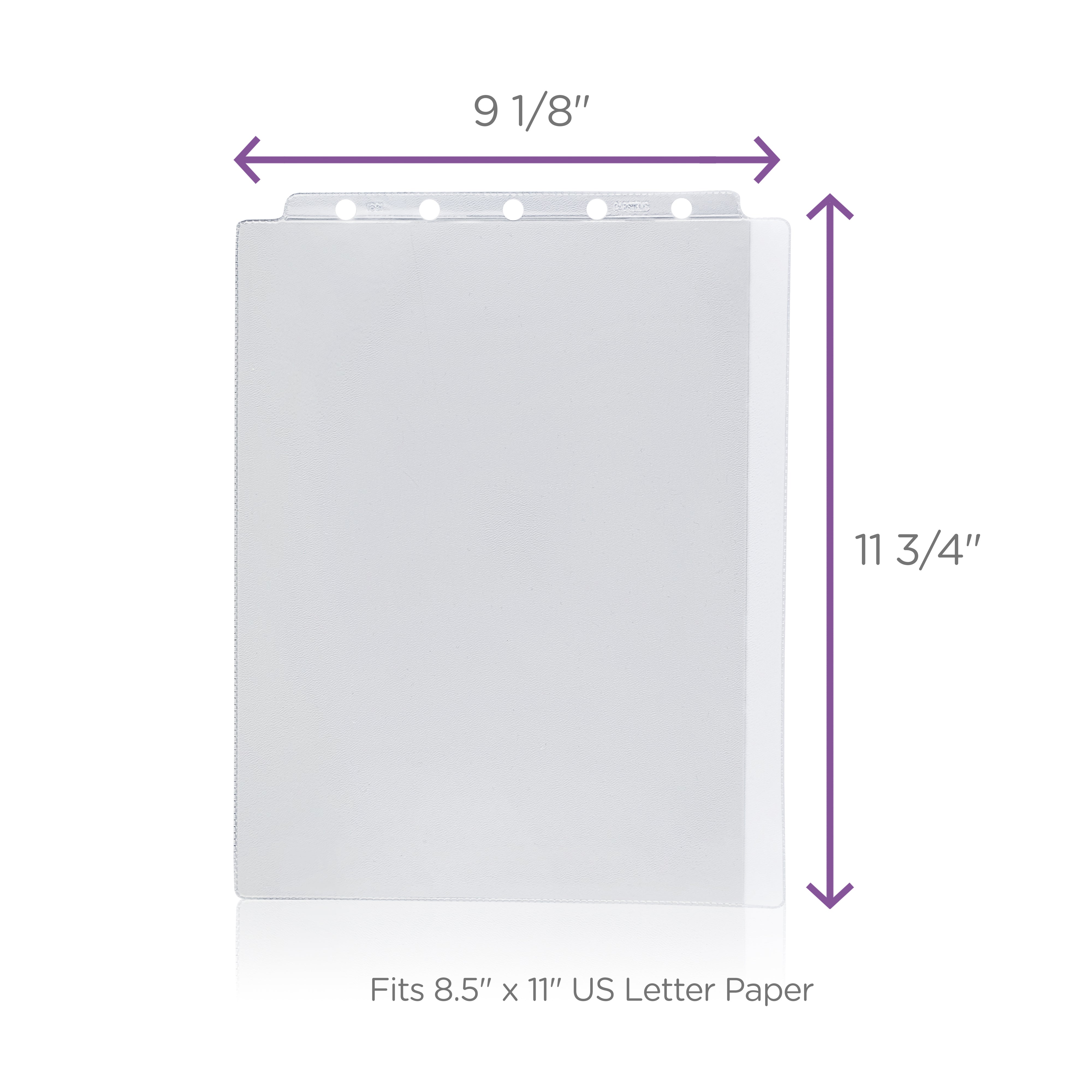 Clear Sheet Protector for Top Opening Ring Binders, Side Loading