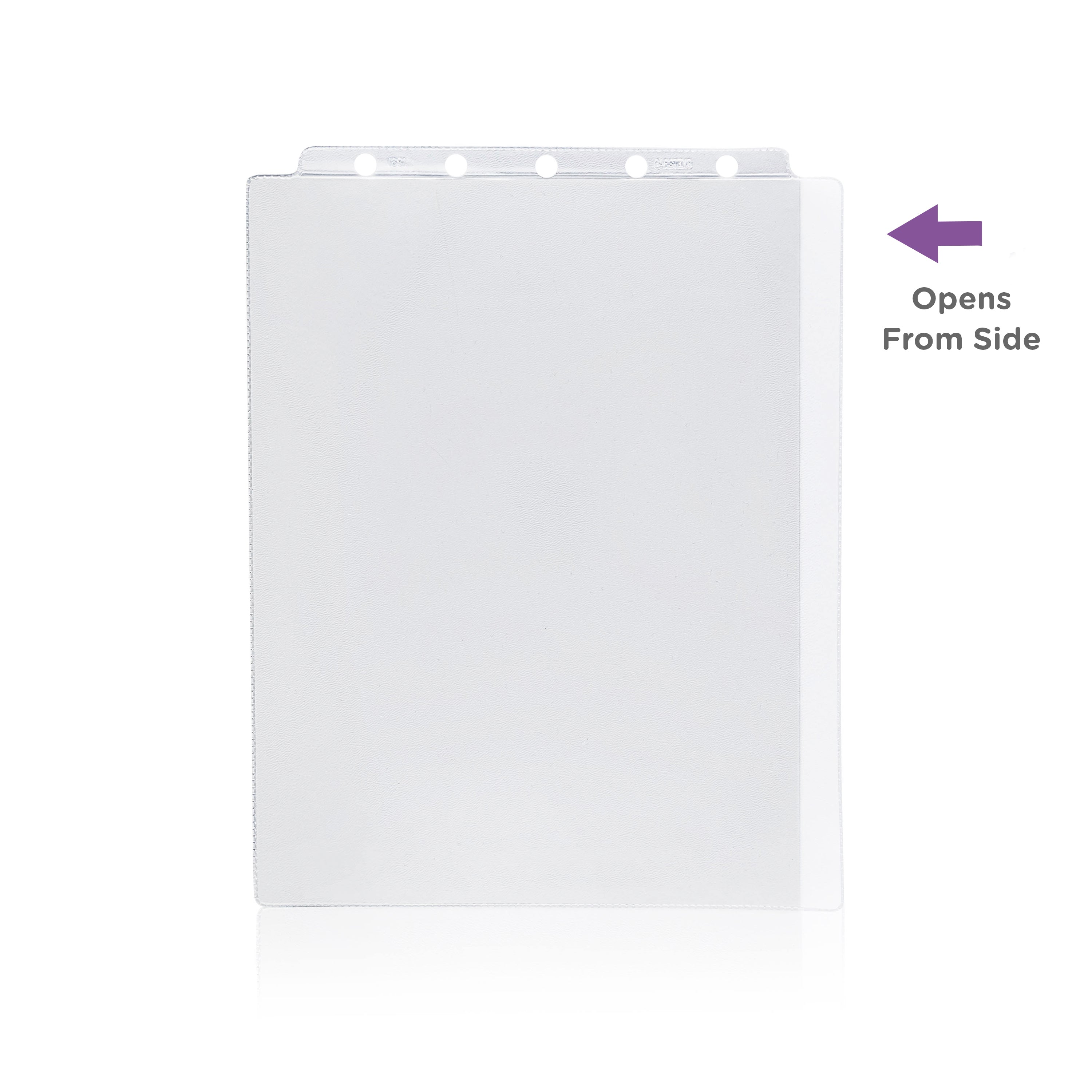 Clear Sheet Protector for Top Opening Ring Binders, Side Loading