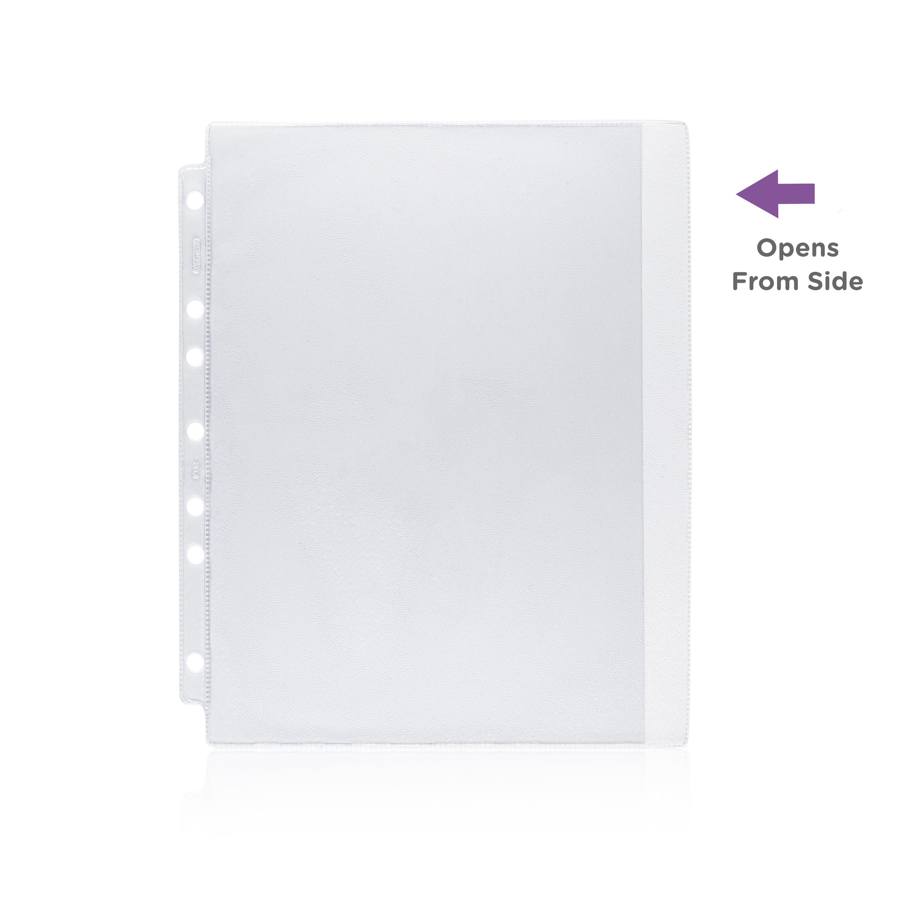 Clear Sheet Protector for Side Opening Ring Binders, Side Loading