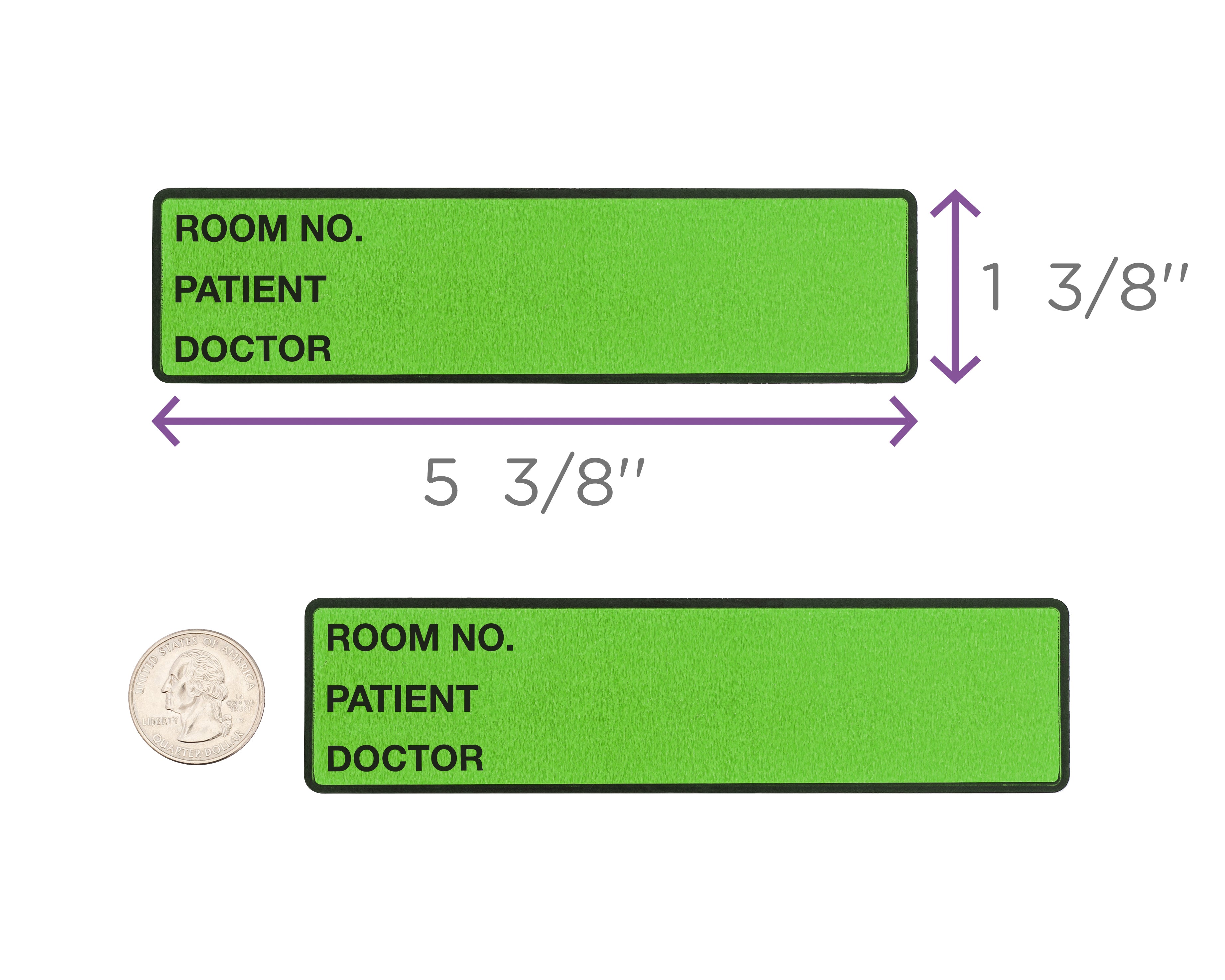 Room No. / Patient / Doctor Preprinted ID Labels for 1.5 – 4” Ring Binder Spines - Roll of 200