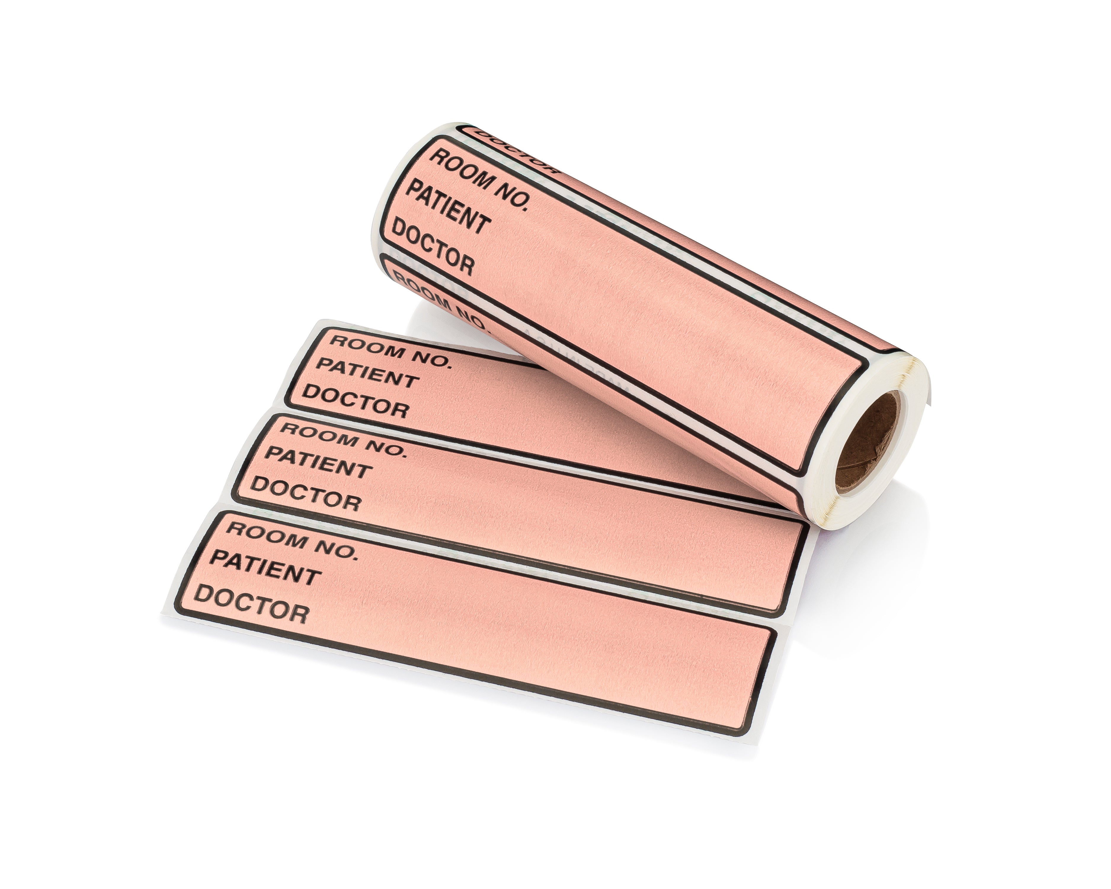 Room No. / Patient / Doctor Preprinted ID Labels for 1.5 – 4” Ring Binder Spines - Roll of 200