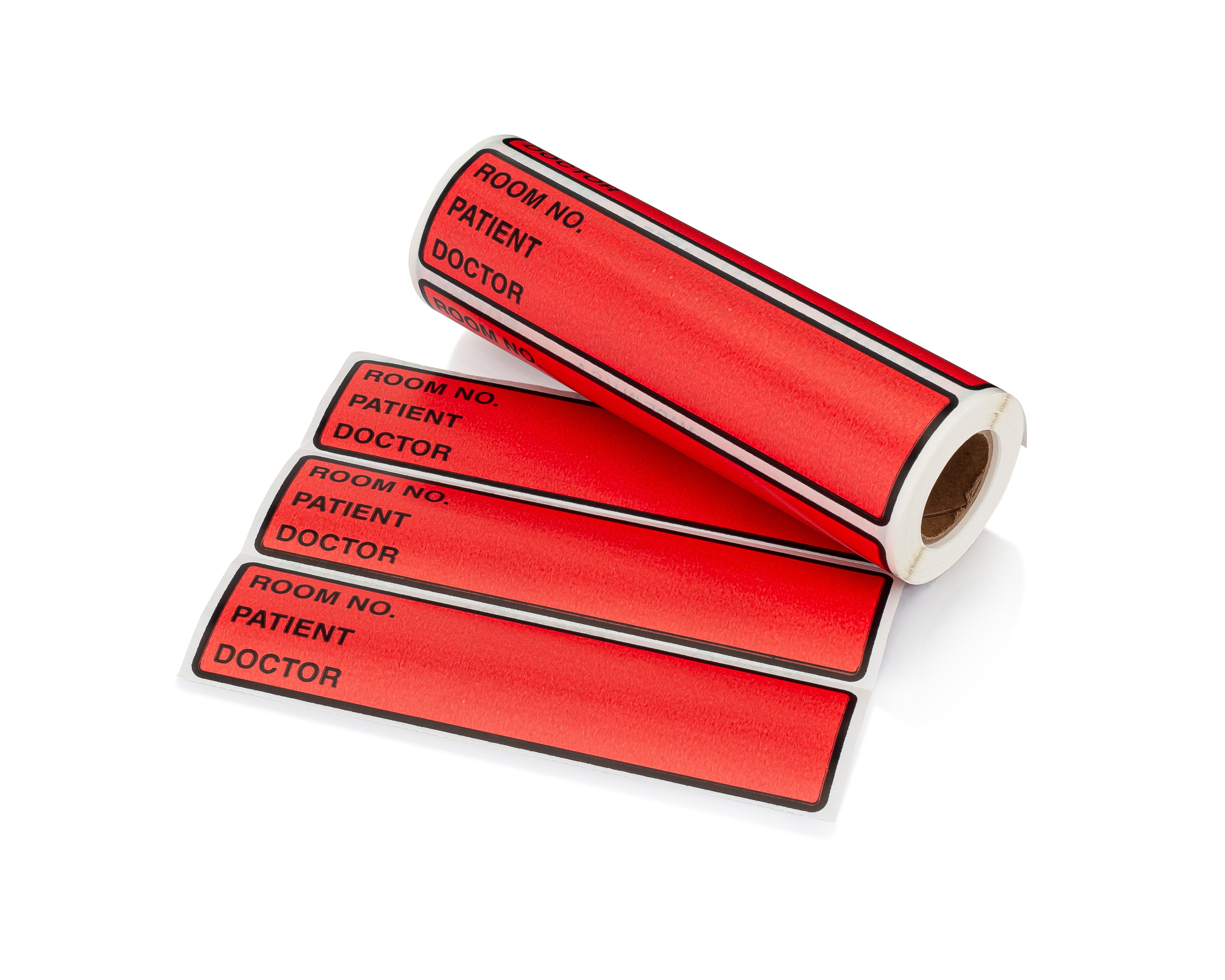 Room No. / Patient / Doctor Preprinted ID Labels for 1.5 – 4” Ring Binder Spines - Roll of 200