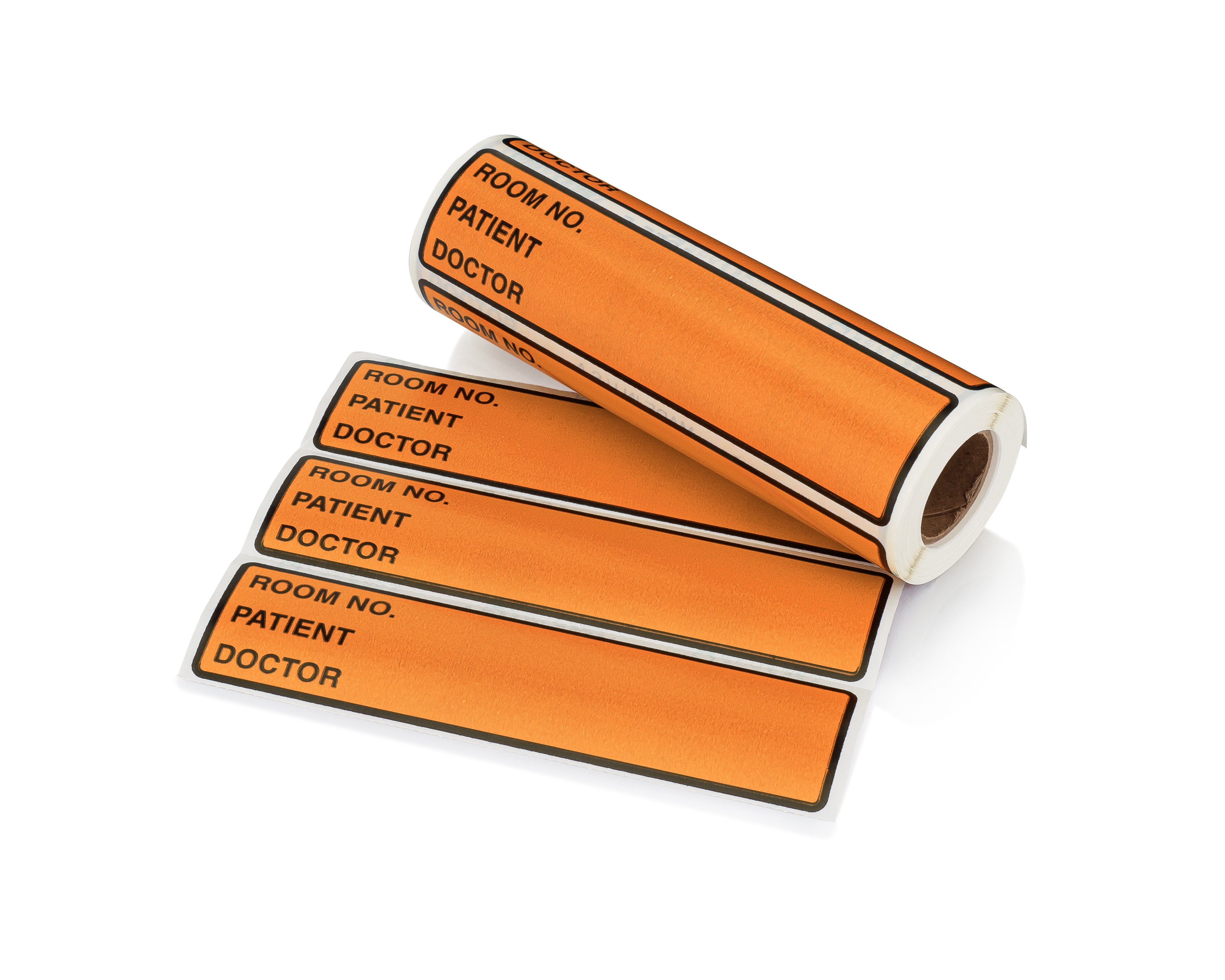 Room No. / Patient / Doctor Preprinted ID Labels for 1.5 – 4” Ring Binder Spines - Roll of 200