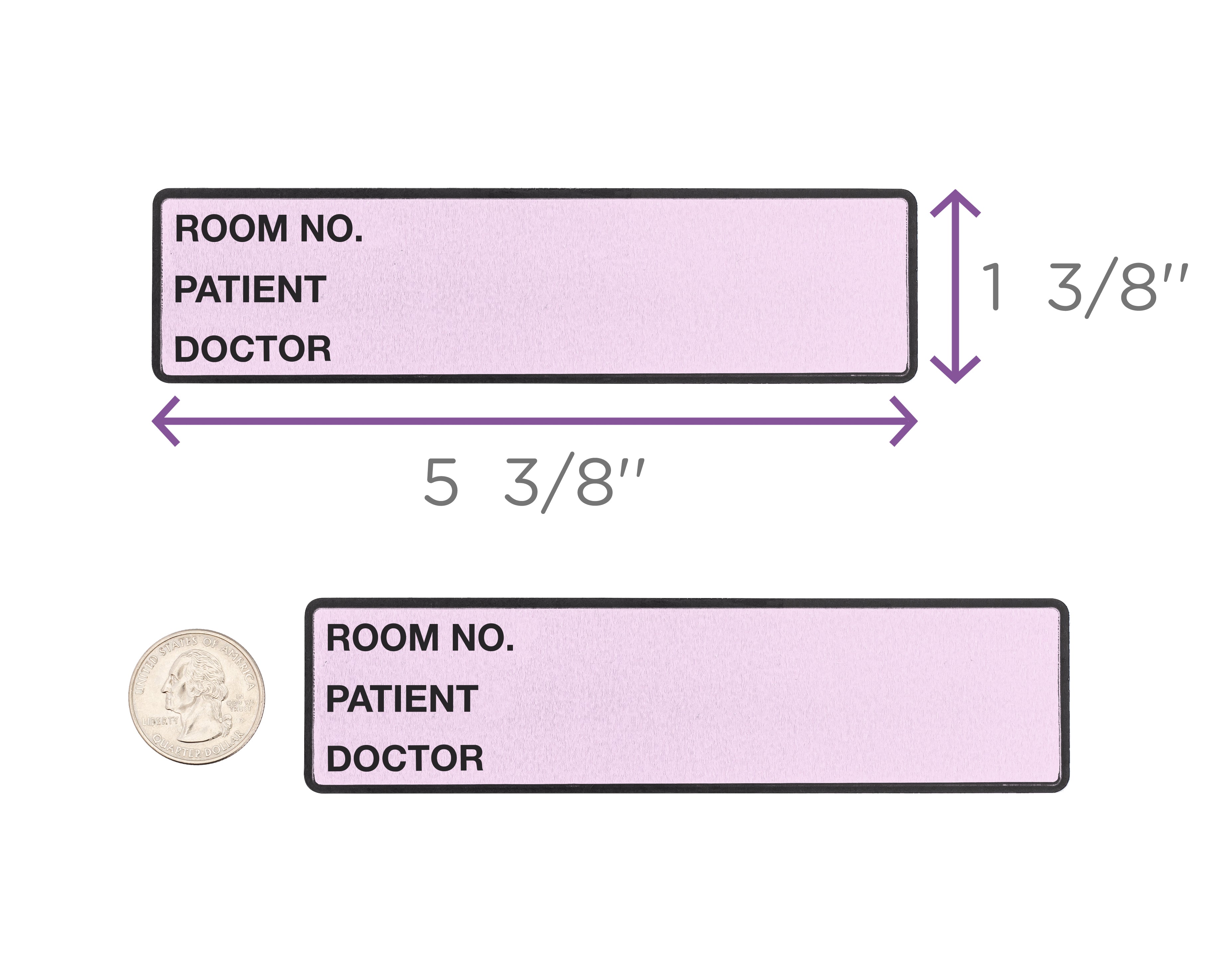 Room No. / Patient / Doctor Preprinted ID Labels for 1.5 – 4” Ring Binder Spines - Roll of 200