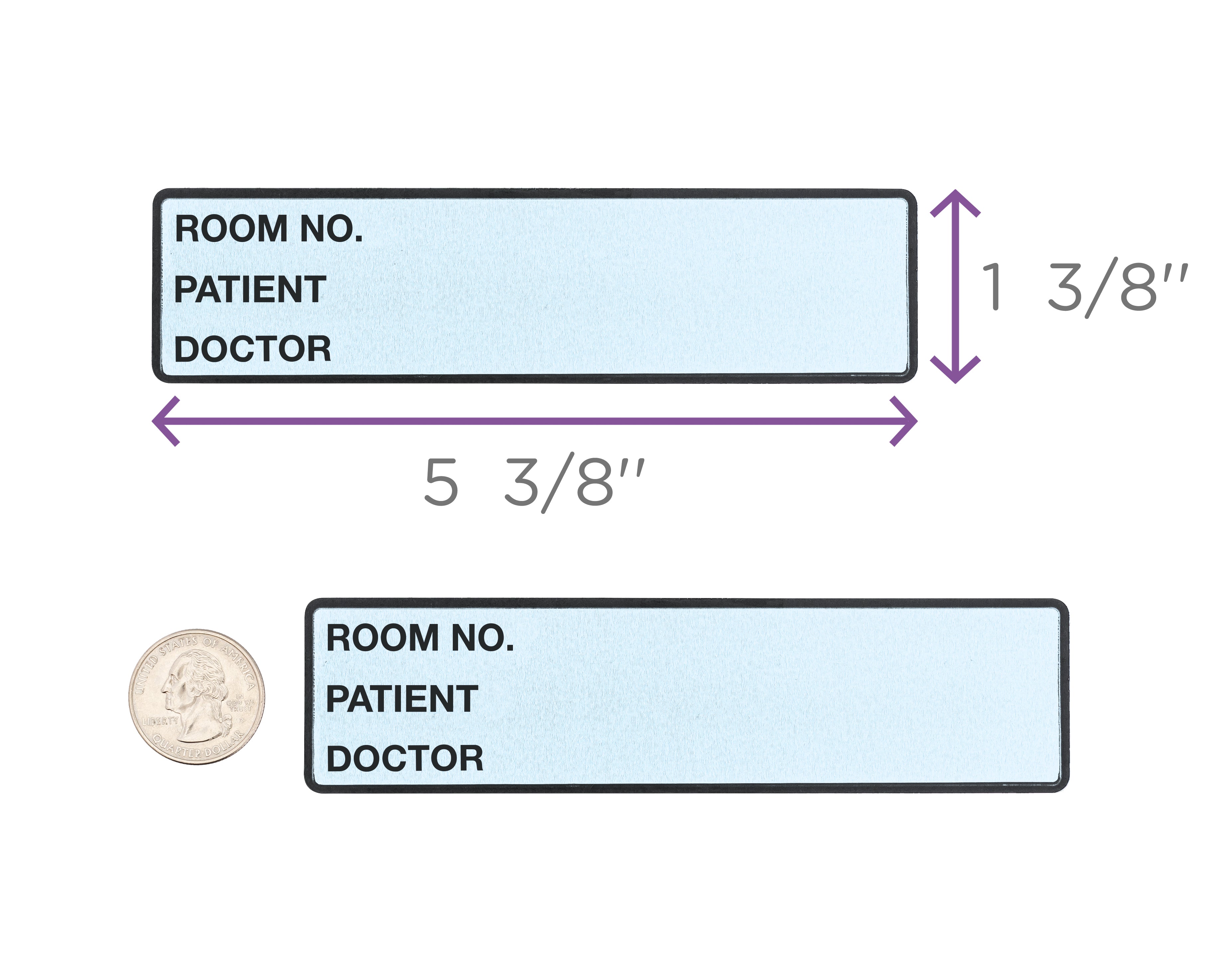 Room No. / Patient / Doctor Preprinted ID Labels for 1.5 – 4” Ring Binder Spines - Roll of 200