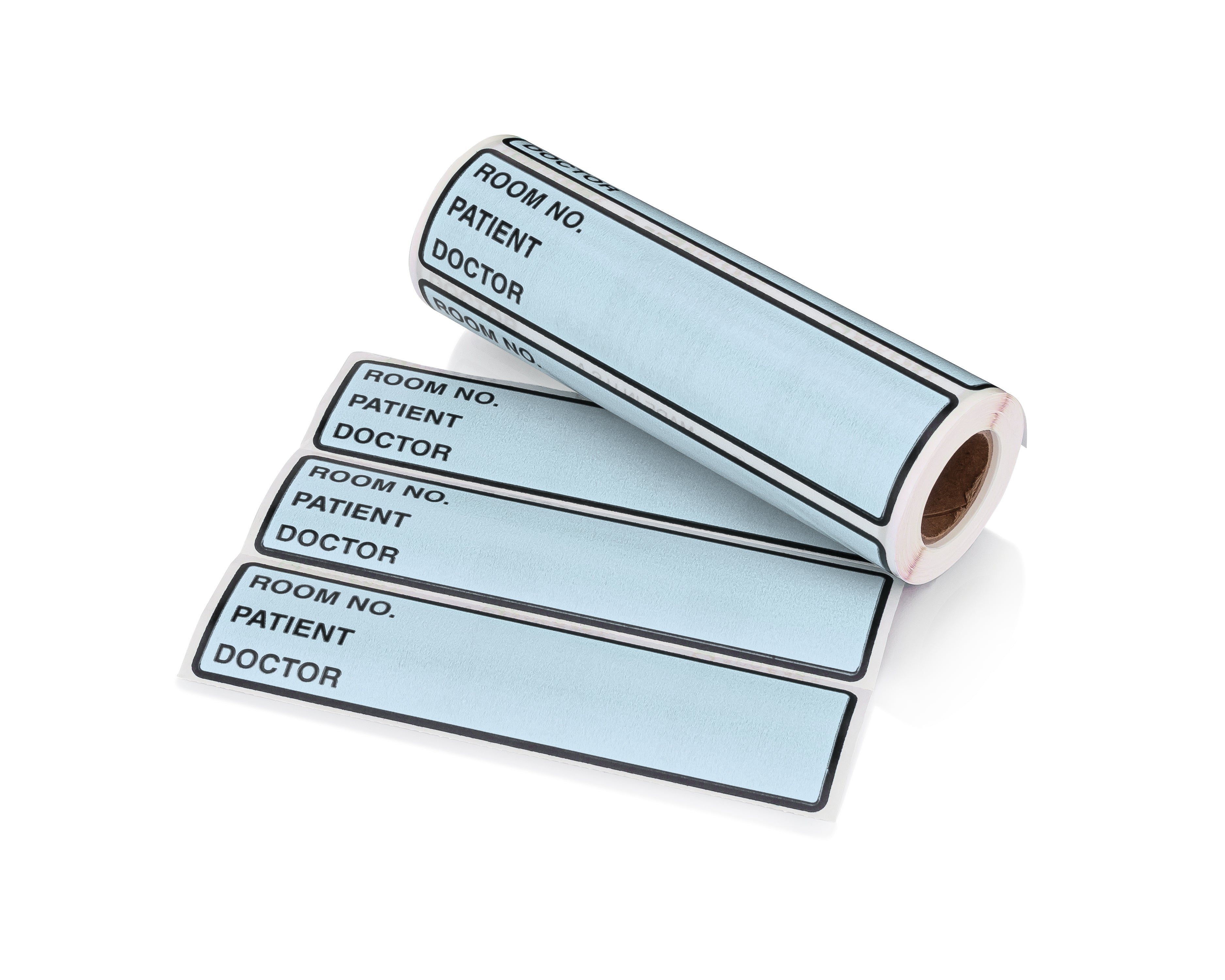 Room No. / Patient / Doctor Preprinted ID Labels for 1.5 – 4” Ring Binder Spines - Roll of 200