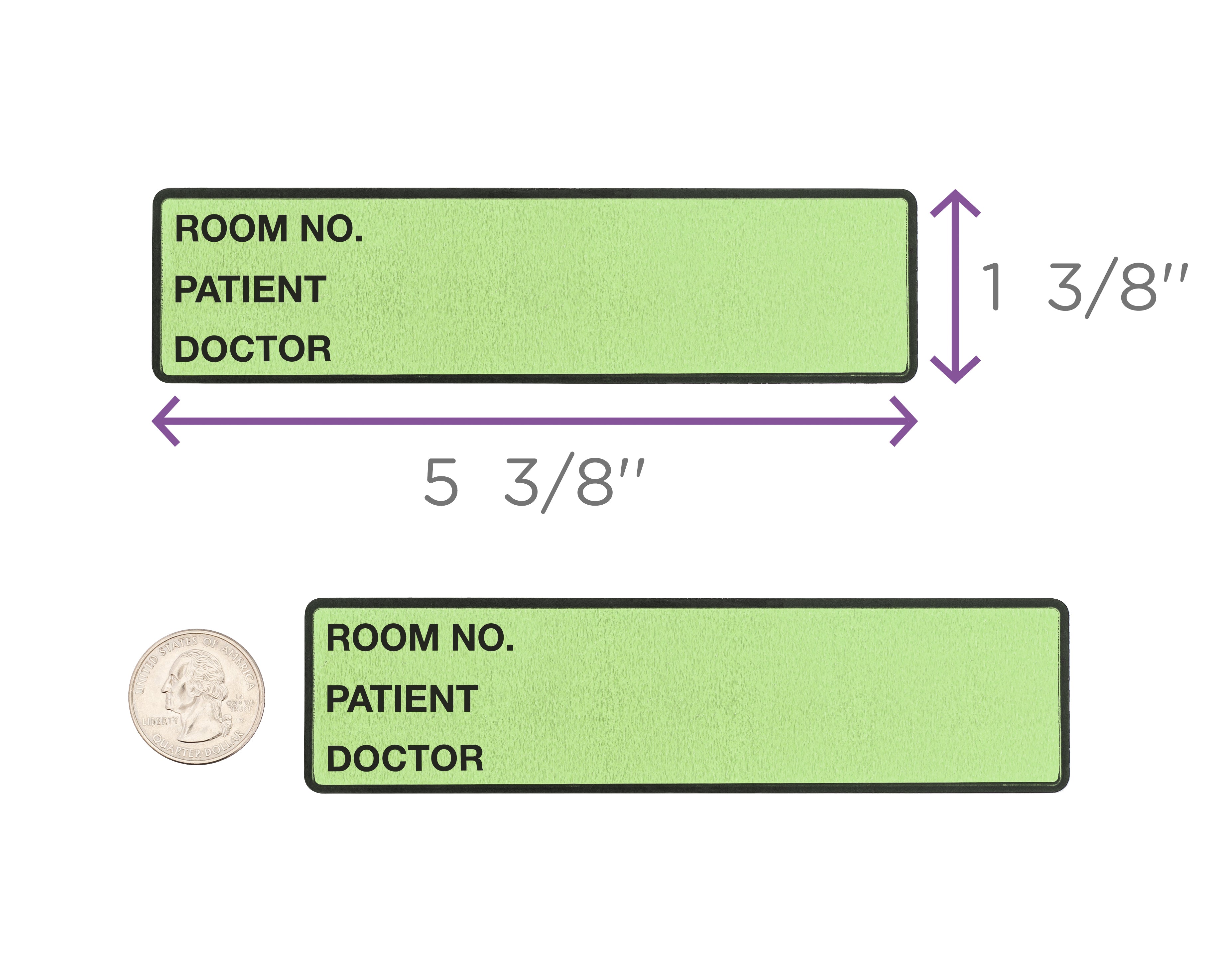 Room No. / Patient / Doctor Preprinted ID Labels for 1.5 – 4” Ring Binder Spines - Roll of 200