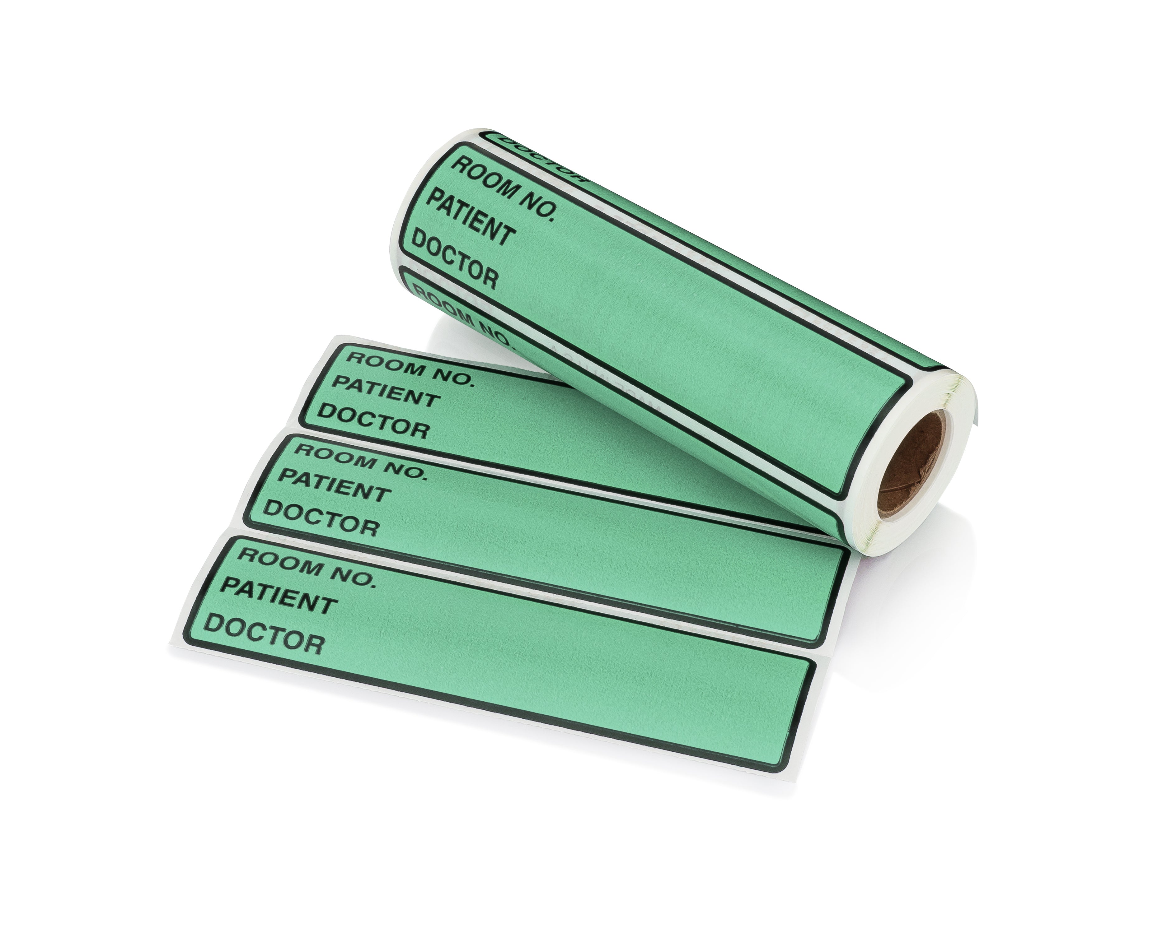 Room No. / Patient / Doctor Preprinted ID Labels for 1.5 – 4” Ring Binder Spines - Roll of 200