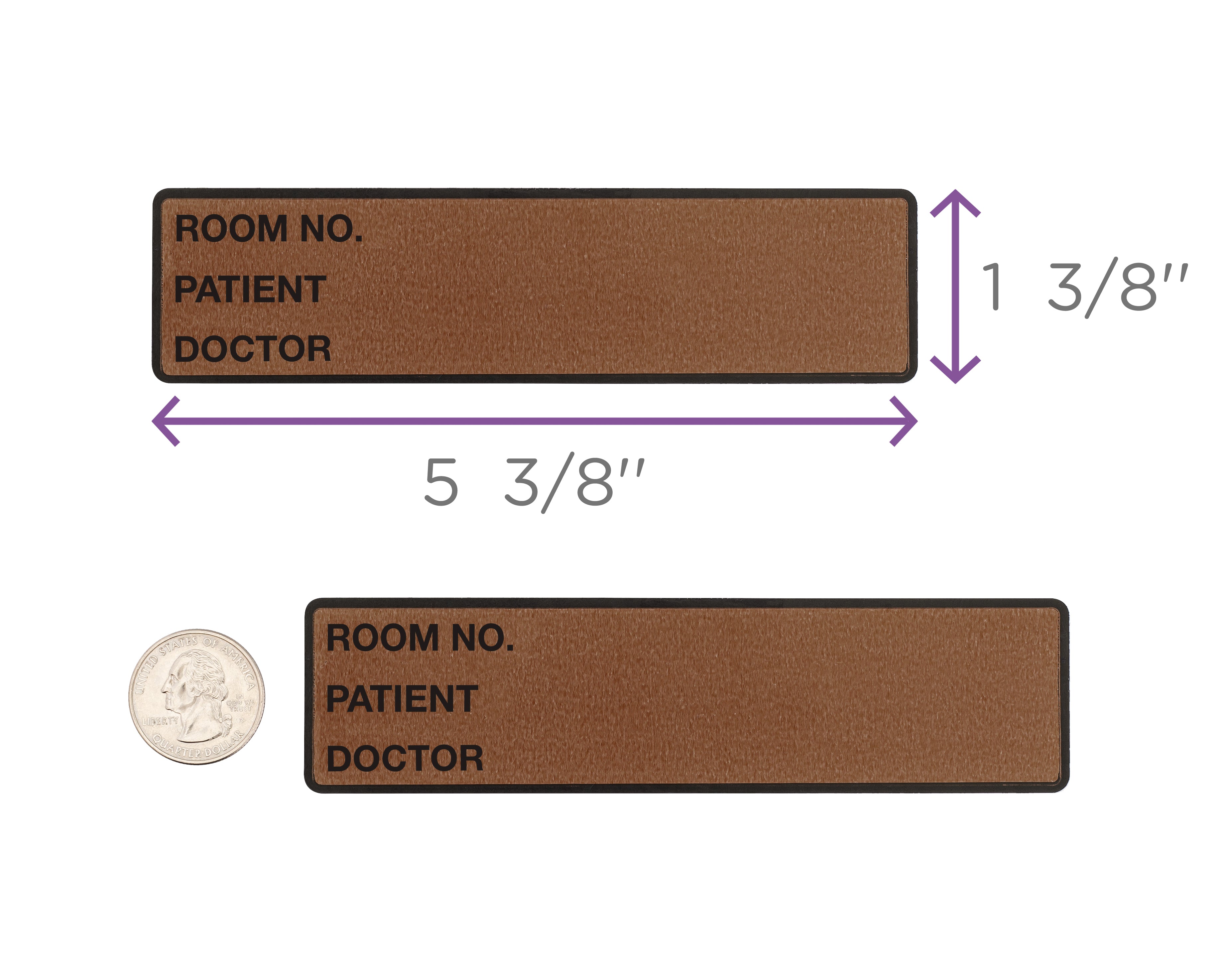 Room No. / Patient / Doctor Preprinted ID Labels for 1.5 – 4” Ring Binder Spines - Roll of 200