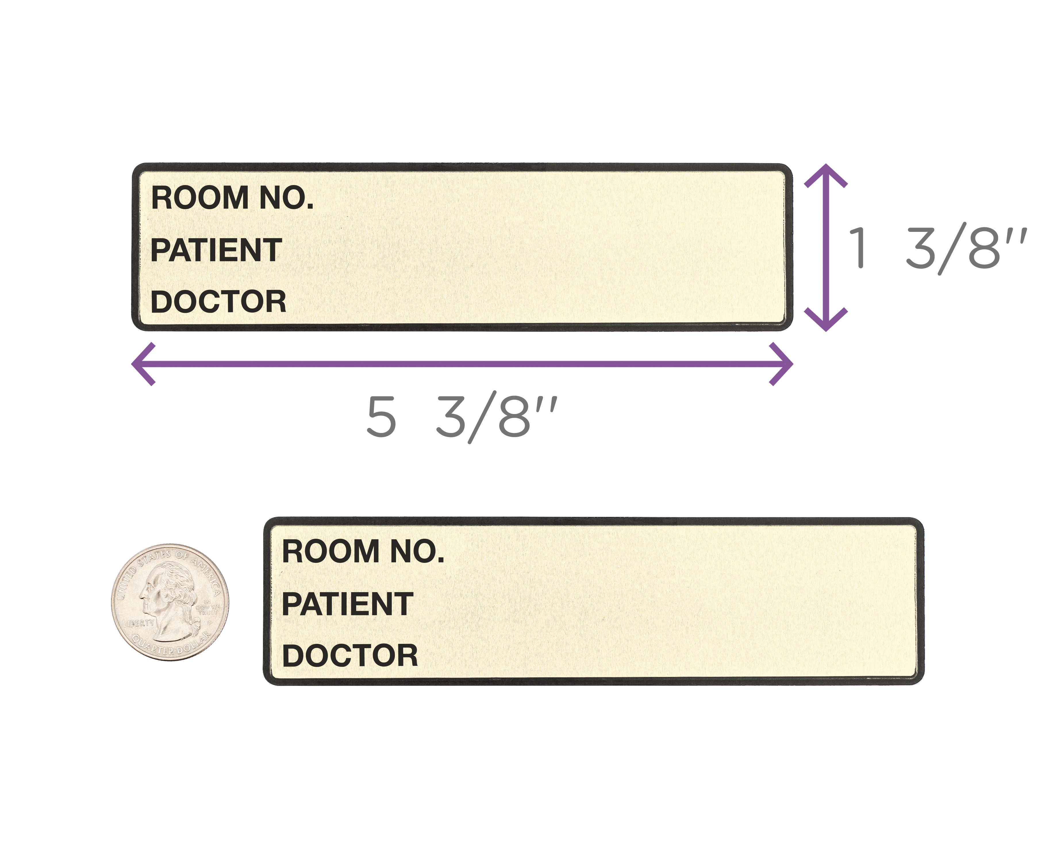 Room No. / Patient / Doctor Preprinted ID Labels for 1.5 – 4” Ring Binder Spines - Roll of 200