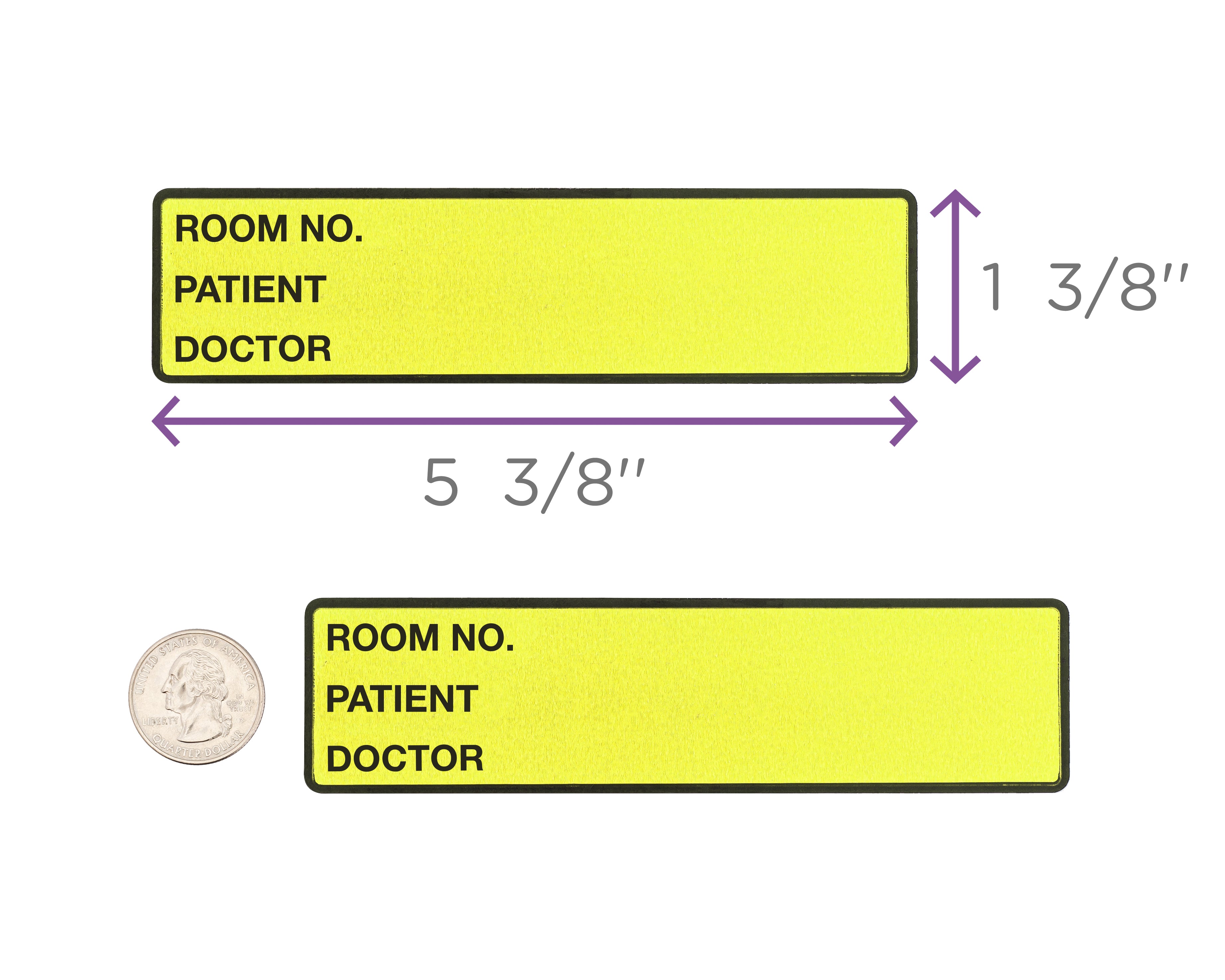 Room No. / Patient / Doctor Preprinted ID Labels for 1.5 – 4” Ring Binder Spines - Roll of 200