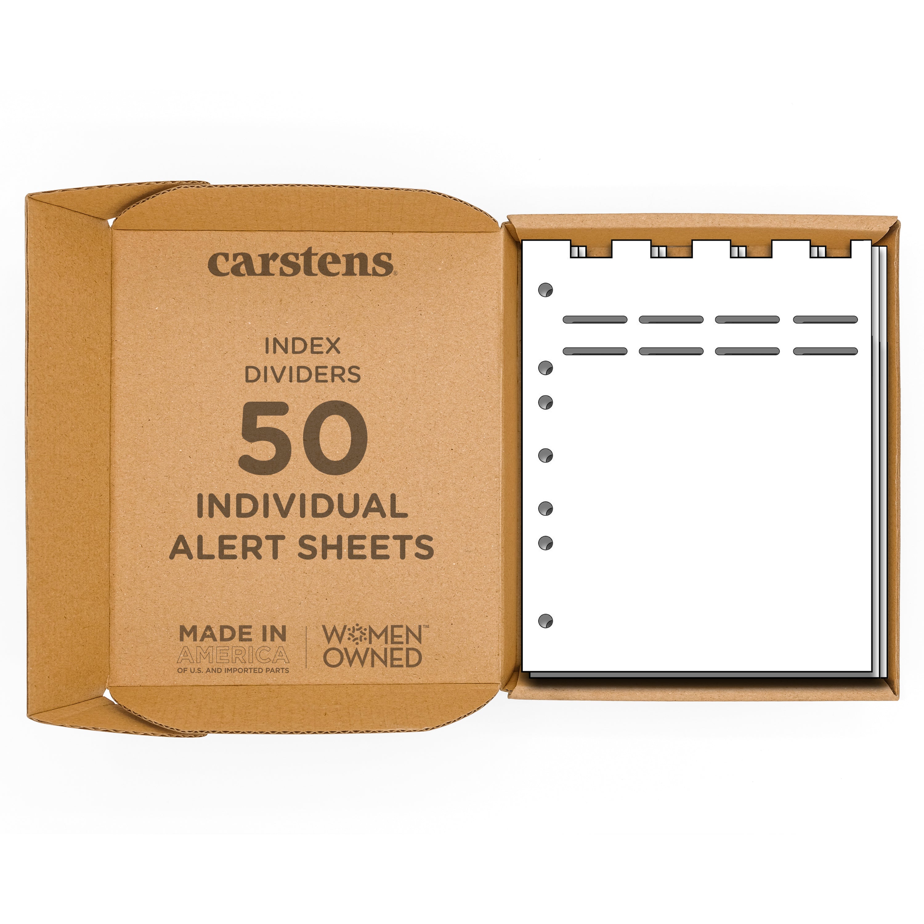Pull Tab Alert Sheets for Side Opening Ring Binders