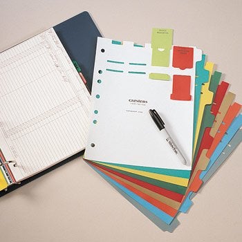 Heavy Duty Plastic Patient Chart Blank Divider Sets for Side Opening Binders