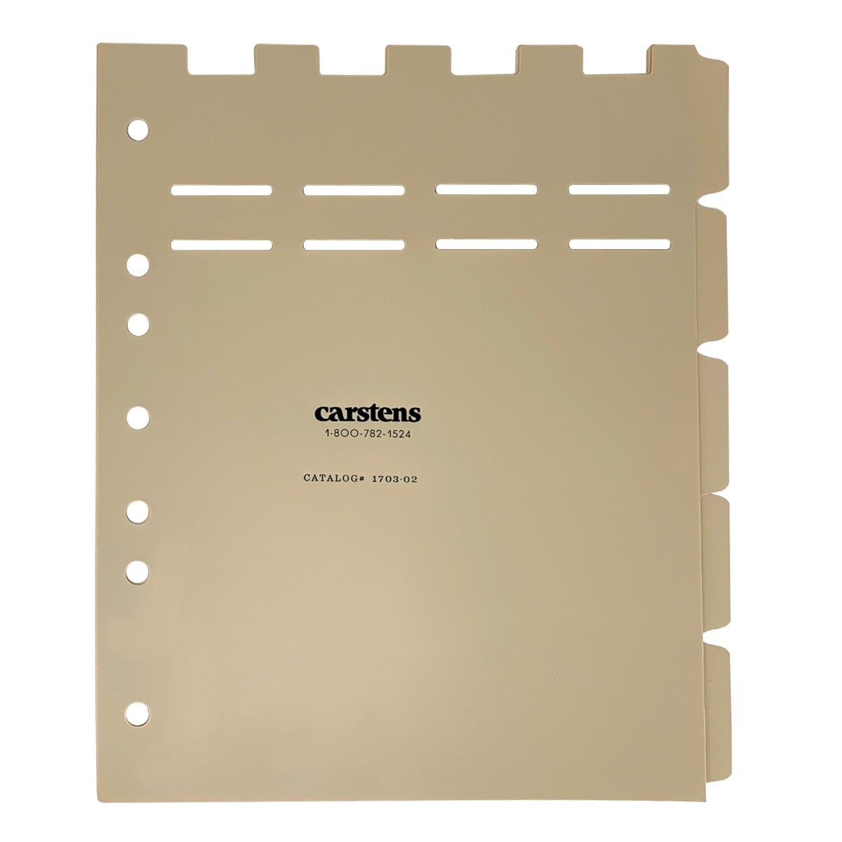 Heavy Duty Plastic Patient Chart Blank Divider Sets for Side Opening Binders