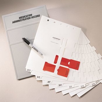 Heavy Duty Plastic Patient Chart Blank Divider Sets for Top Opening Binders