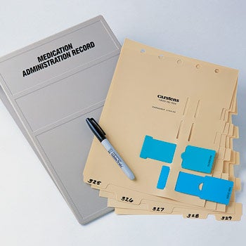 Heavy Duty Plastic Patient Chart Blank Divider Sets for Top Opening Binders