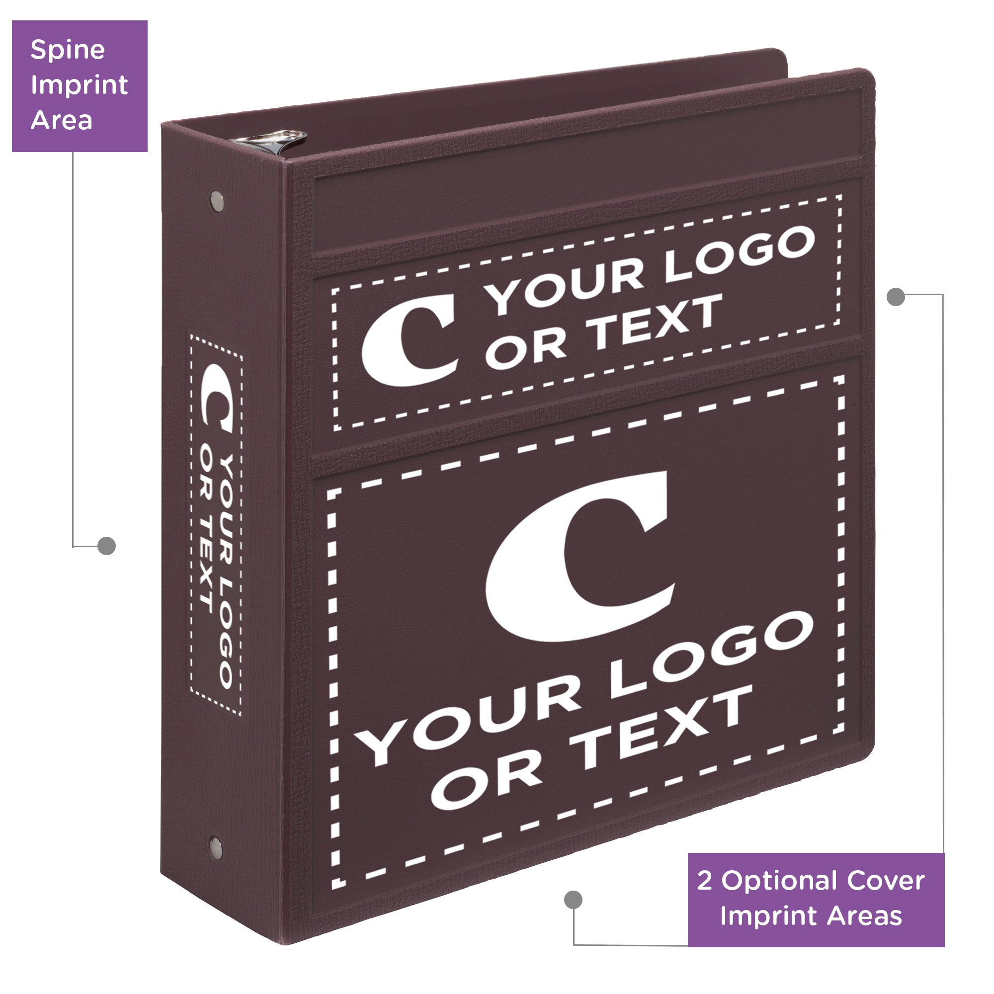 Custom Print Binders Custom 3-Inch Heavy Duty 3-Ring Binder – Side Opening | Carstens