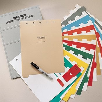 Heavy Duty Plastic Patient Chart Blank Divider Sets for Top Opening Binders