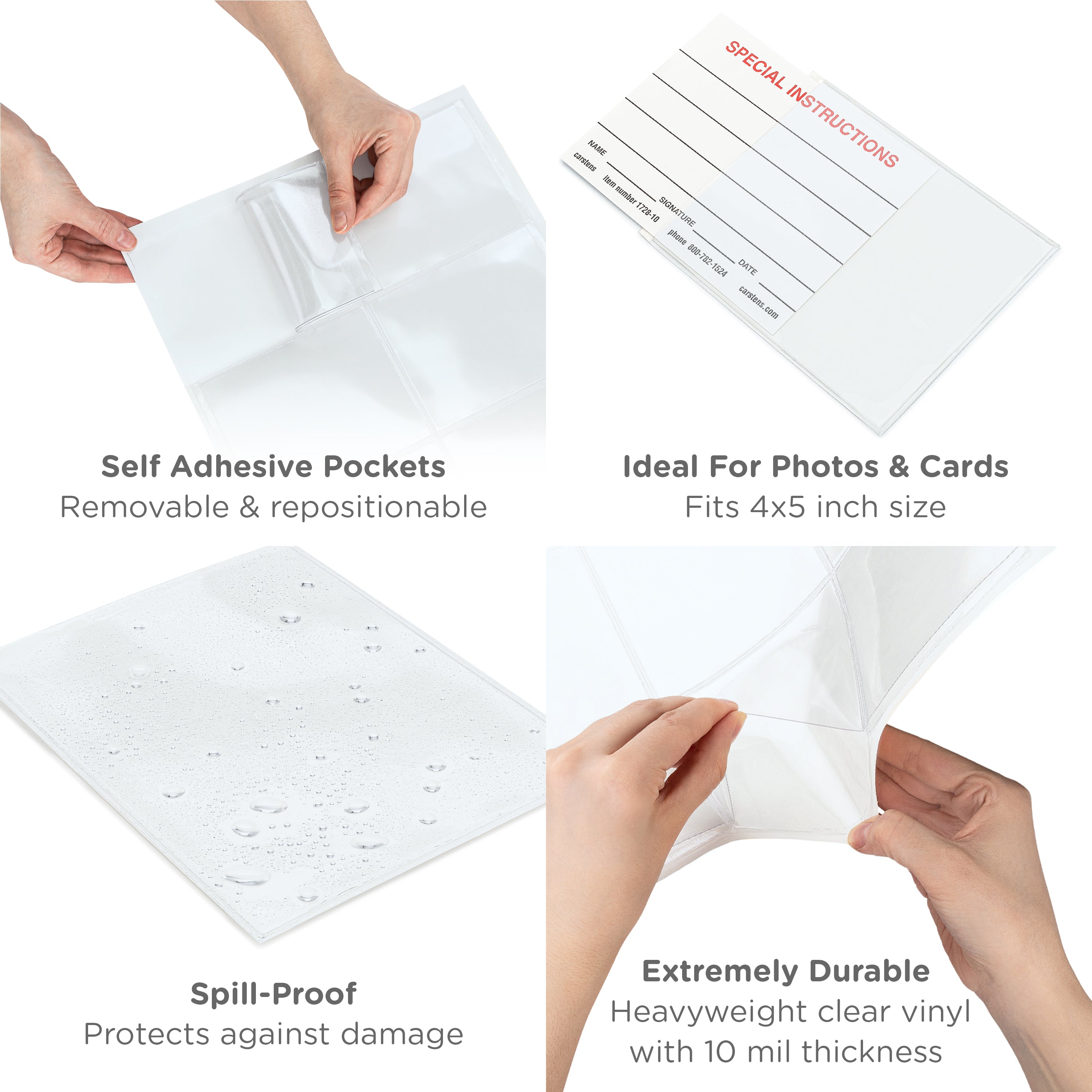 Self Adhesive Binder Pockets - Photo Size