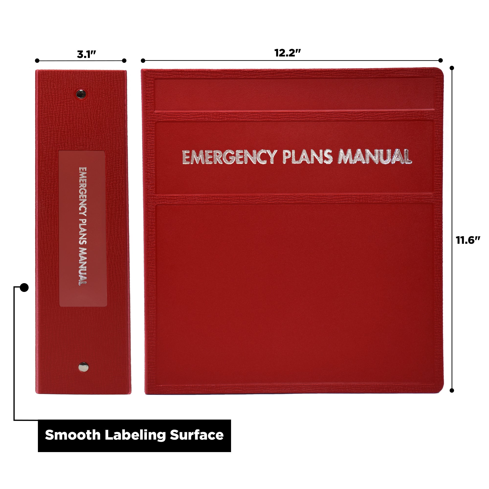 Heavy Duty 3-Ring Binder for Emergency Plans – Side Opening